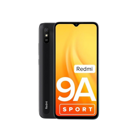 Redmi 9A Sport Mobile Phone, 3/32 - Black, Yellow, & Blue