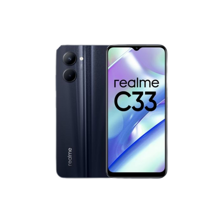 Realme C33 Mobile Phone, 4/64 - Yellow, Black & Blue