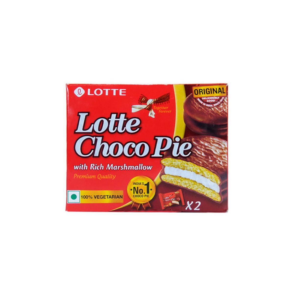 Lotte Choco Pie With Rich Marshmallow - 56g (2 Pcs x 28g Each)