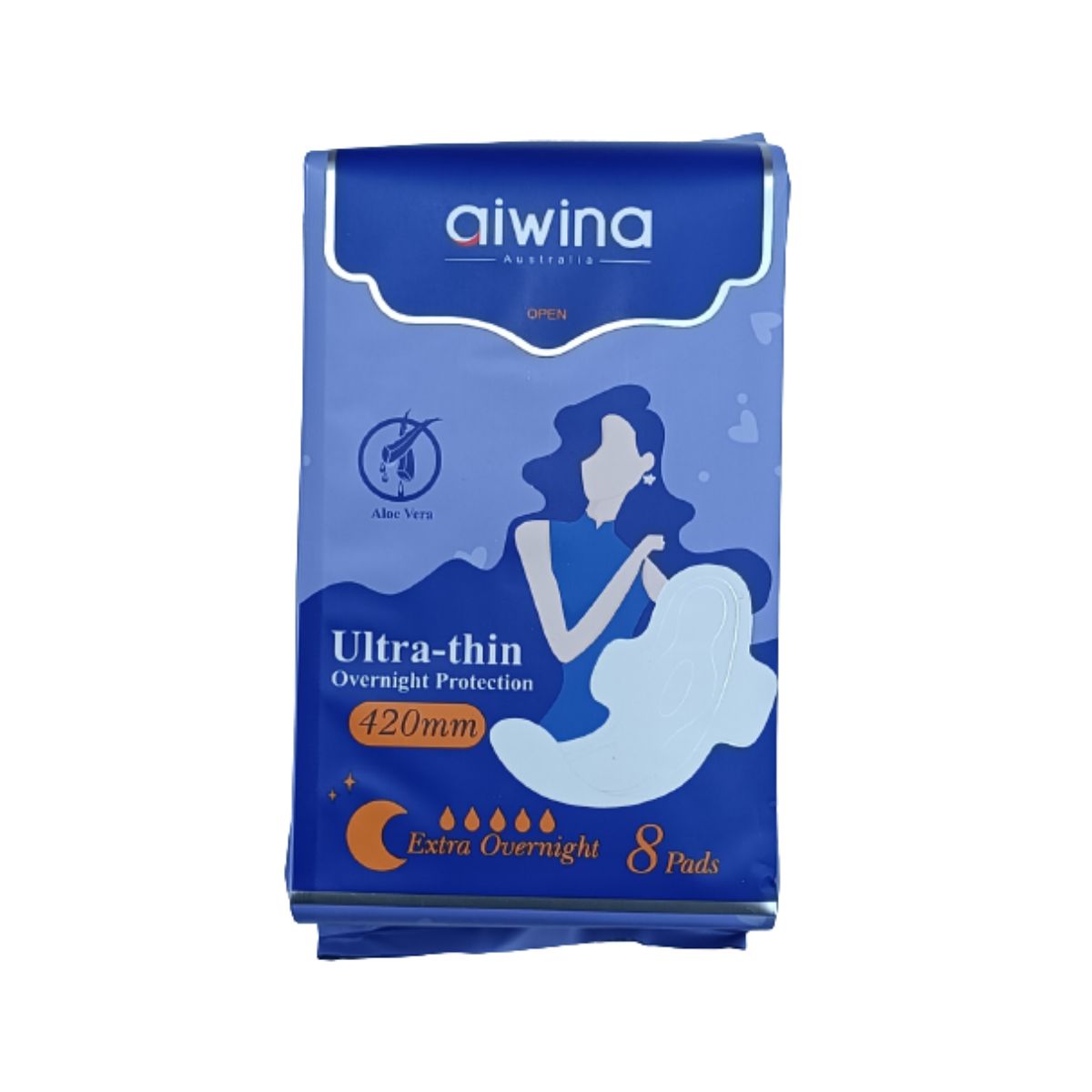 Aiwina Sanitary Napkin Ultra-thin Overnight Protection - Extra Overnight - 420mm - 8pads