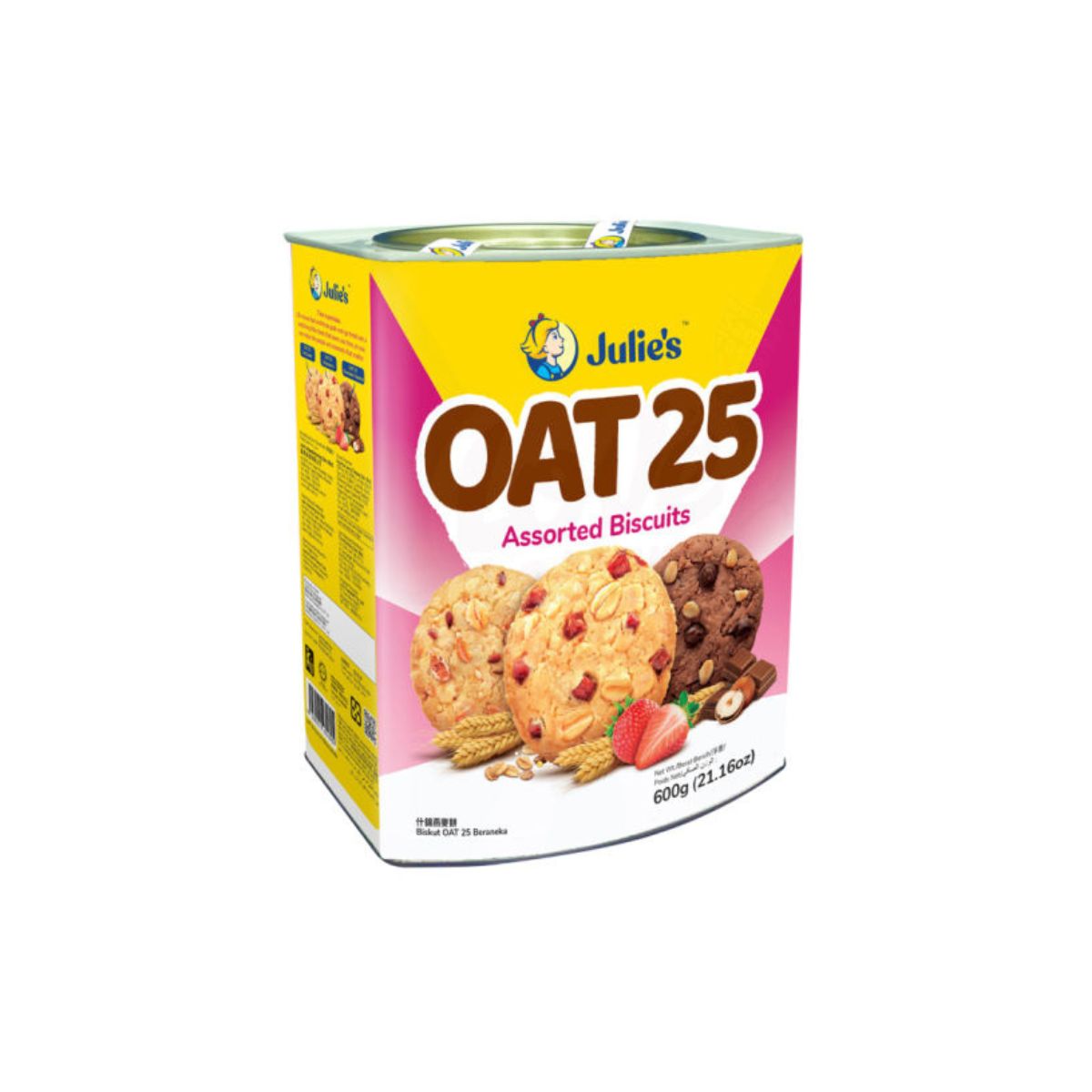 Julie's Oat 25 - Assorted Biscuits - Tin - 600g