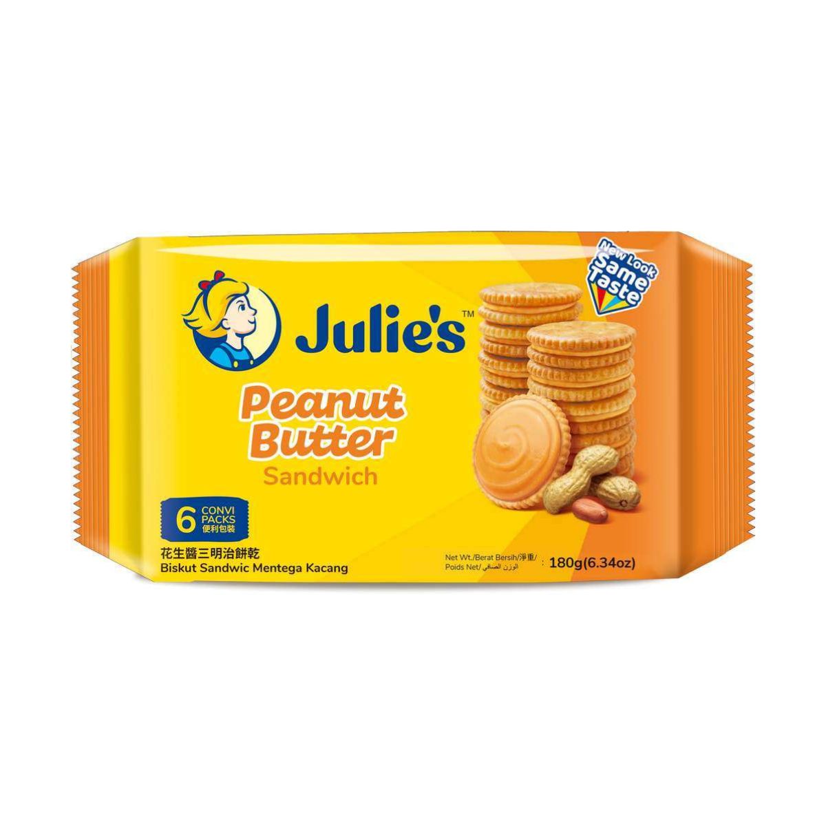 Julie's Peanut Butter Sandwich - 6 Convi Packs - 180g