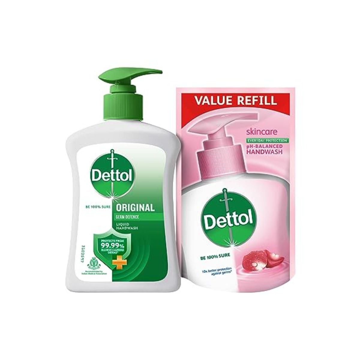 Dettol Sensitive Handwash - Everyday Protection - Free 175ml Refill - 200ml