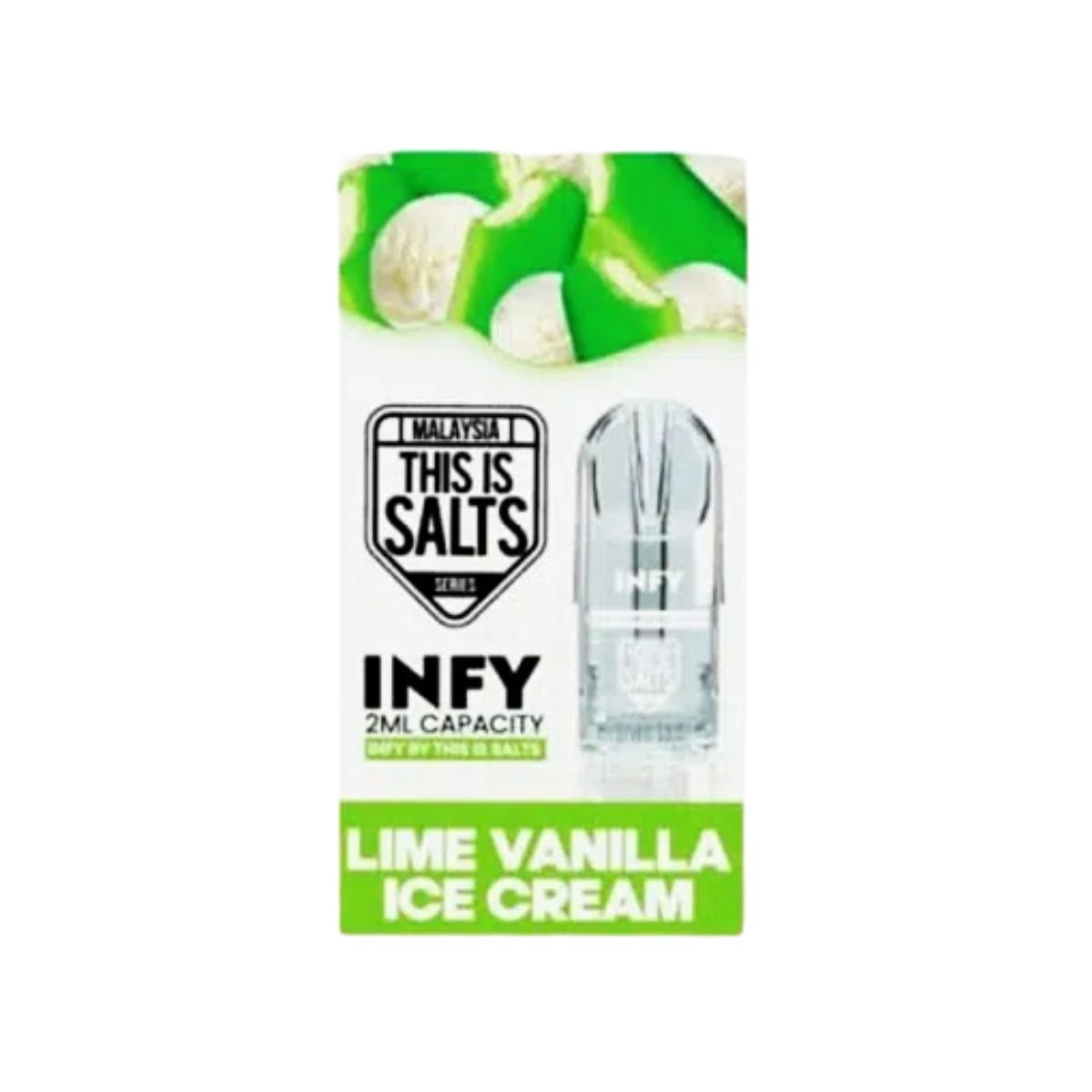 This Is Salts Infy Nicotine Vape Pod - Lime Vanilla Ice Cream - 2ml