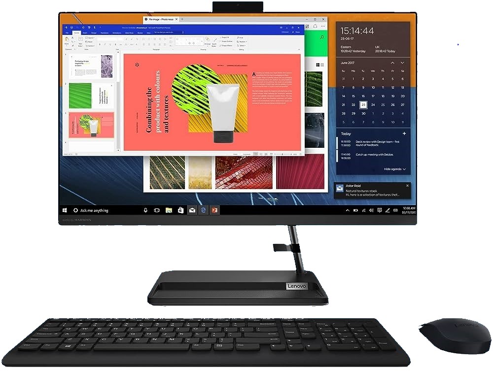 Lenovo Desktop - Windows 11 - Intel i3 - 1115G4 3.0G - AIO - All-In-One - 8GB RAM/512GB SDD - Black - (F0G001E6IN)