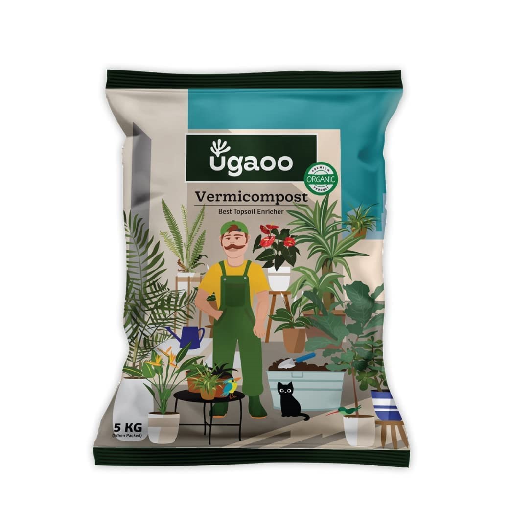 Ugaoo Vermicompost For Plants - Organic Fertilizer & Manure - B098TG446Y - 5kg