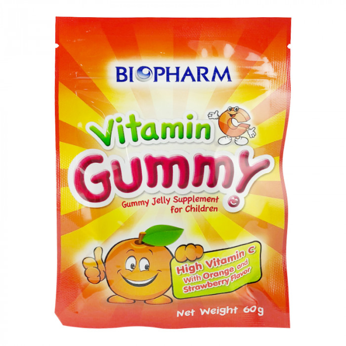 Biopharm Brand - Vitamin C Gummy - Orange & Strawberry Flavor - 60g
