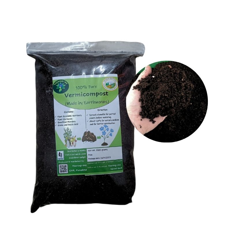 CNR Vermicompost - Made By Earthworms - 100% Pure - 1500g