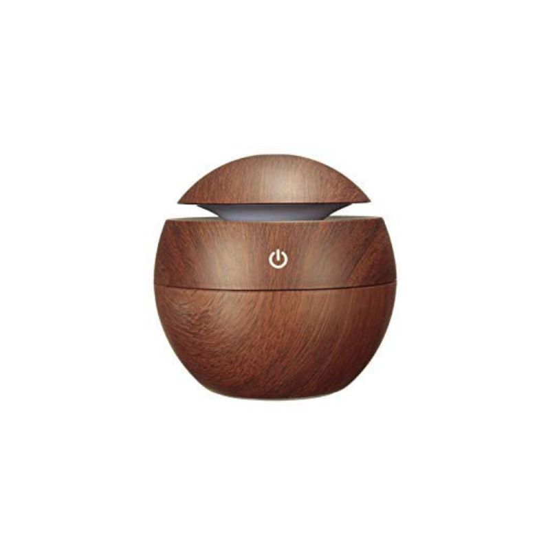 Ultrasonic Aroma Humidifier With Color Changing LED - 200ml - Dark Brown