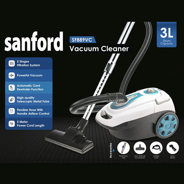 Sanford Vacuum Cleaner (SF889VC), 3L, Carpet Cleaner