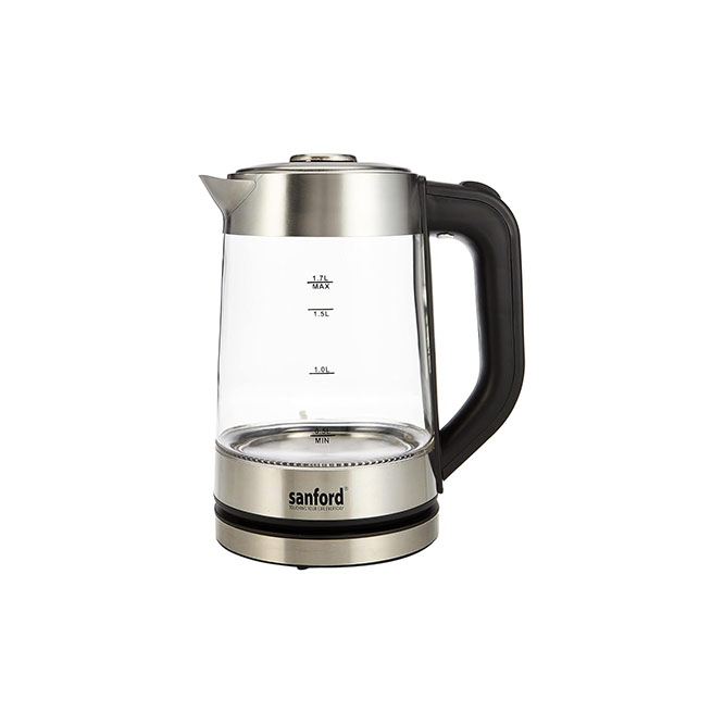 Sanford Glass Electric Kettle (SF3350EK) with Secure Grip, 1.7L