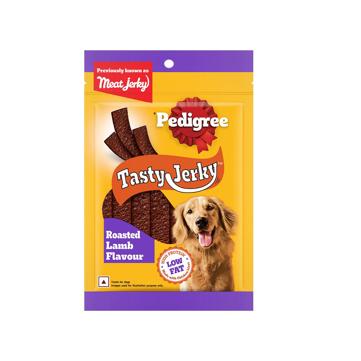 Pedigree Tasty Jerky Roasted Lamb Flavor ( Adult Dog Food ) Low-Fat & High-Protein,  - 70g Pack ( 12 x 70g )