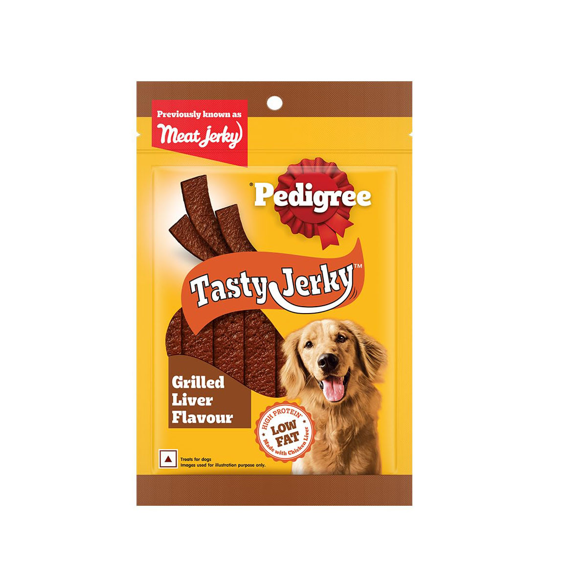 Pedigree Tasty Jerky Grilled Liver ( Adult Dog Food ) Low-Fat & High-Protein, - 70g Pack ( 12 x 70g )