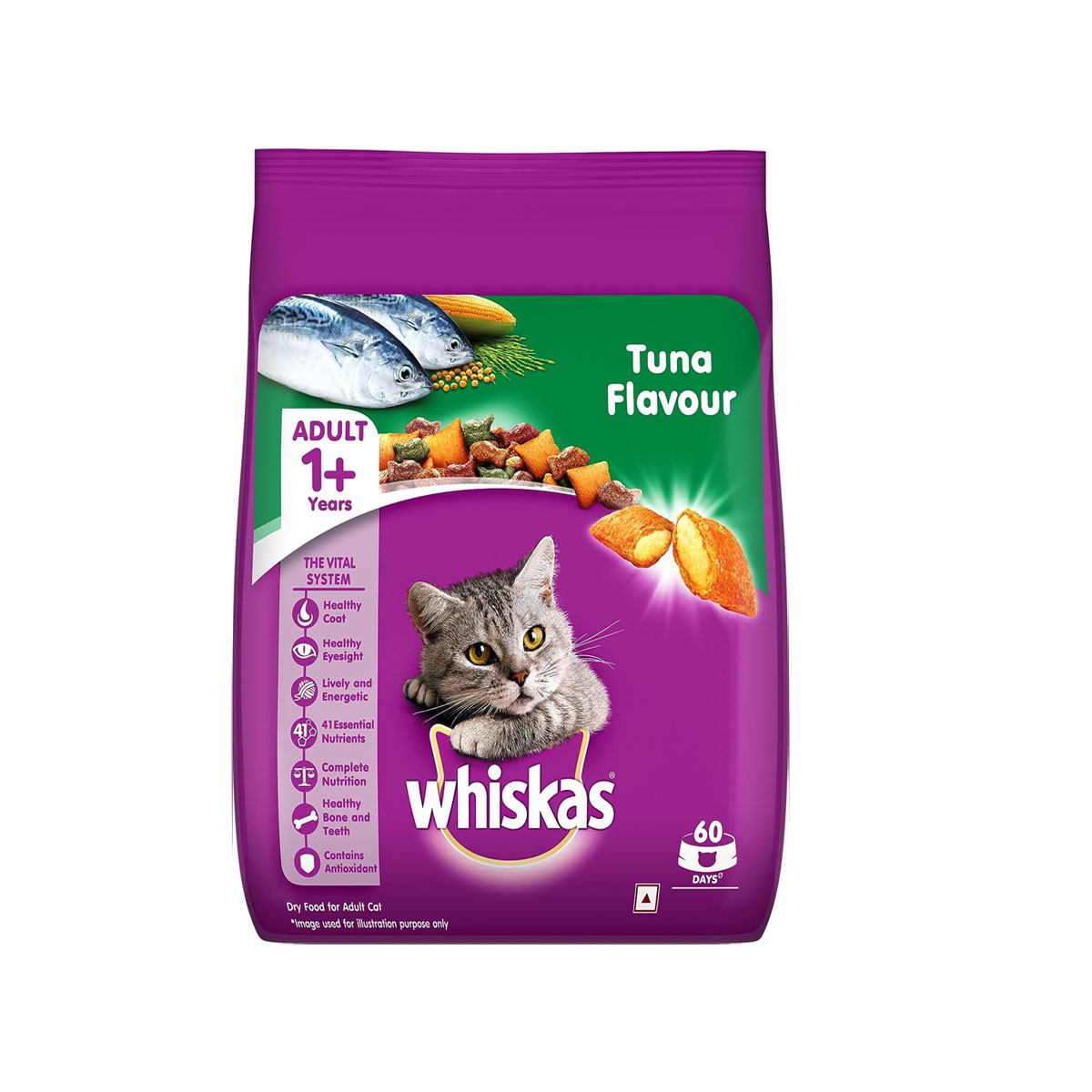 Whiskas Adult ( 1+ Year ) Tuna Flavor, Dry Cat Food - 7kg Pack