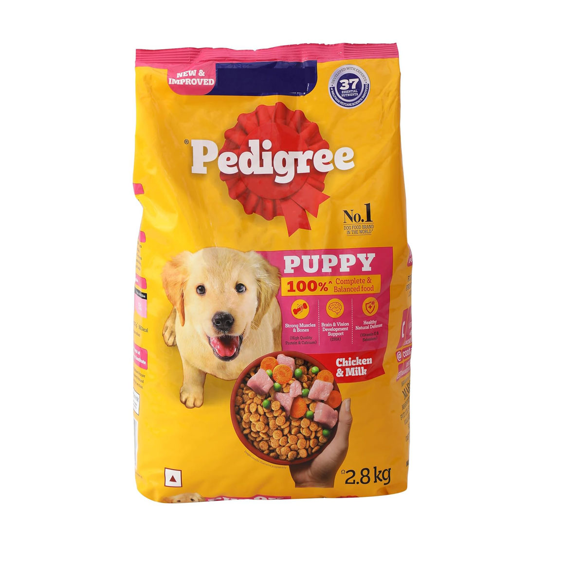 Pedigree Puppy Chicken & Milk Dry Dog Food ( New Born & Young Puppy Food ) - 2.8kg