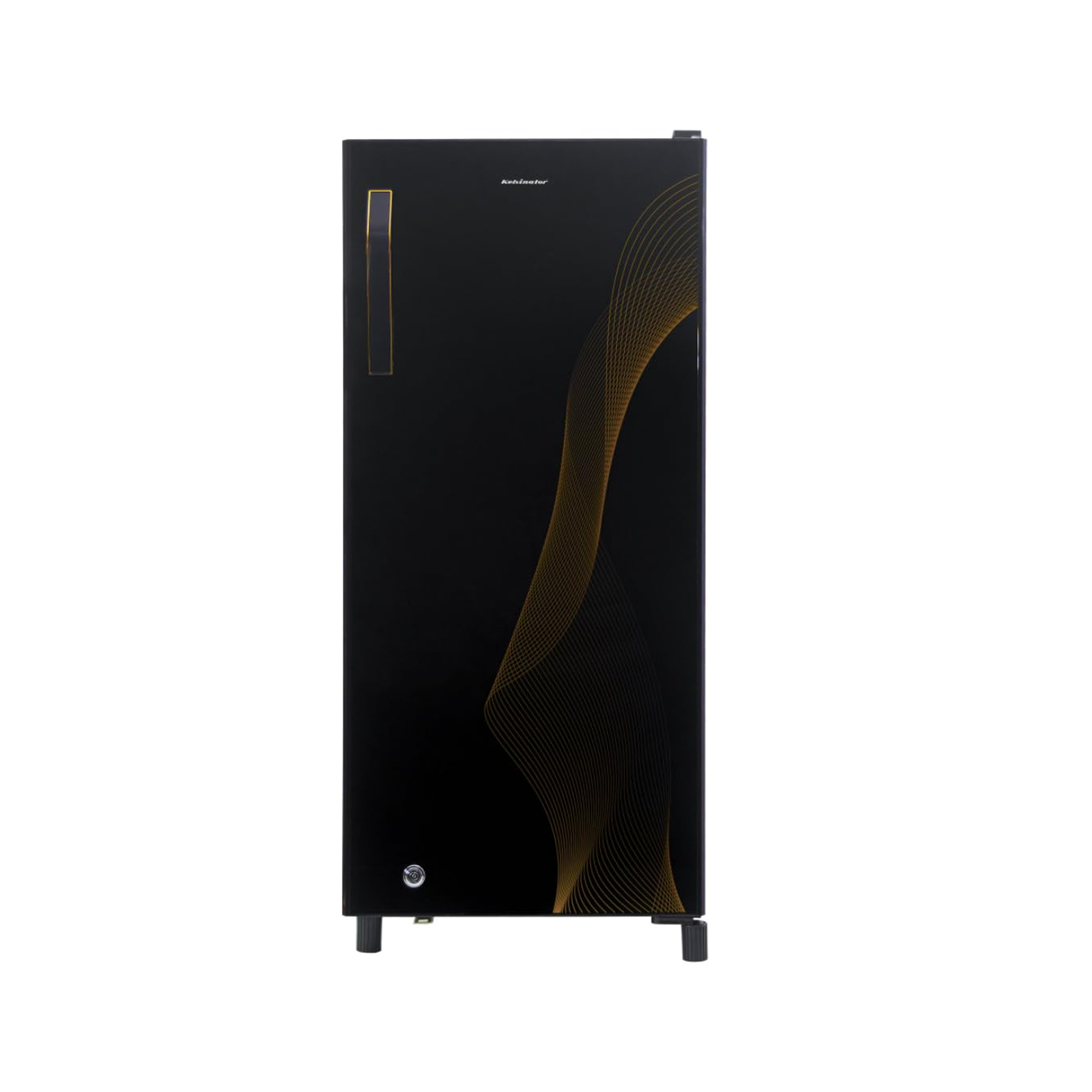 Kelvinator 190L Single Door Refrigerator Black Glass Fridge - A210BKG