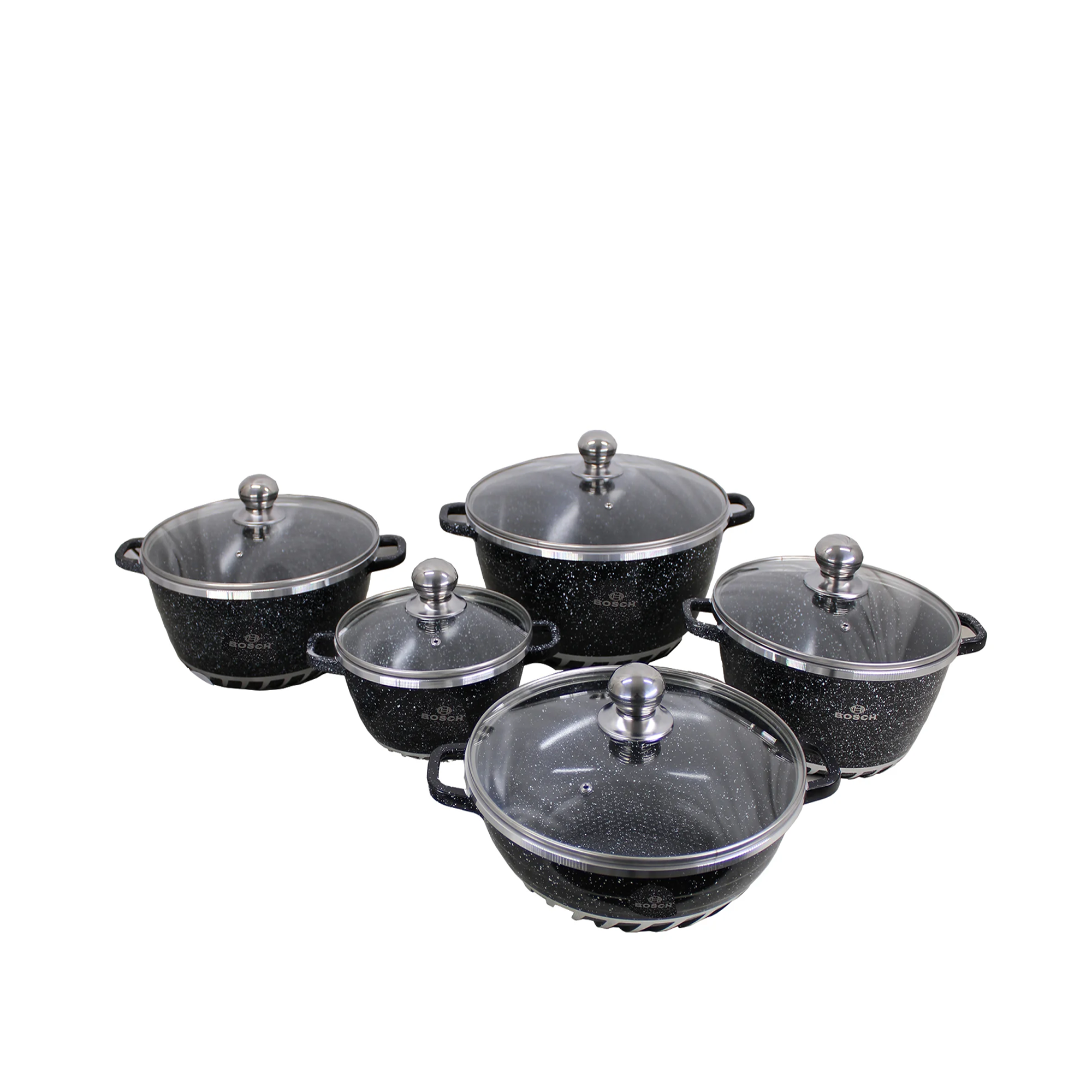 10 Pieces Bosch Die Cast Aluminium Granite Non Stick Cookware Set