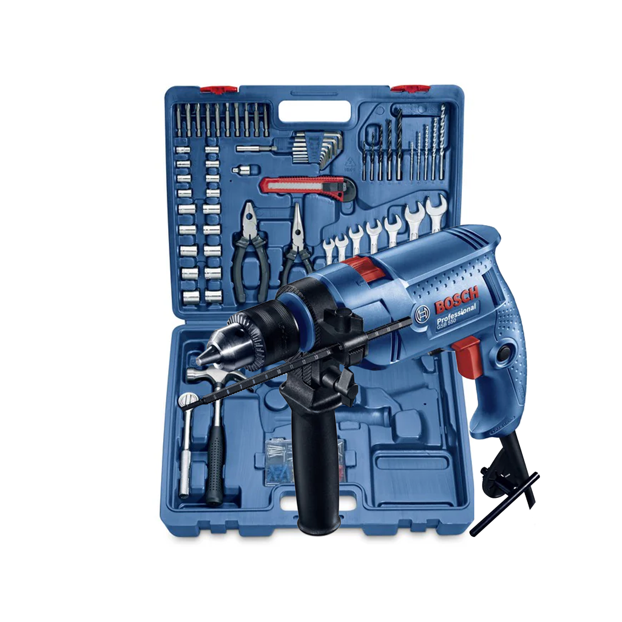 Bosch - Impact Drill Machine - GSB 550 - XL Kit