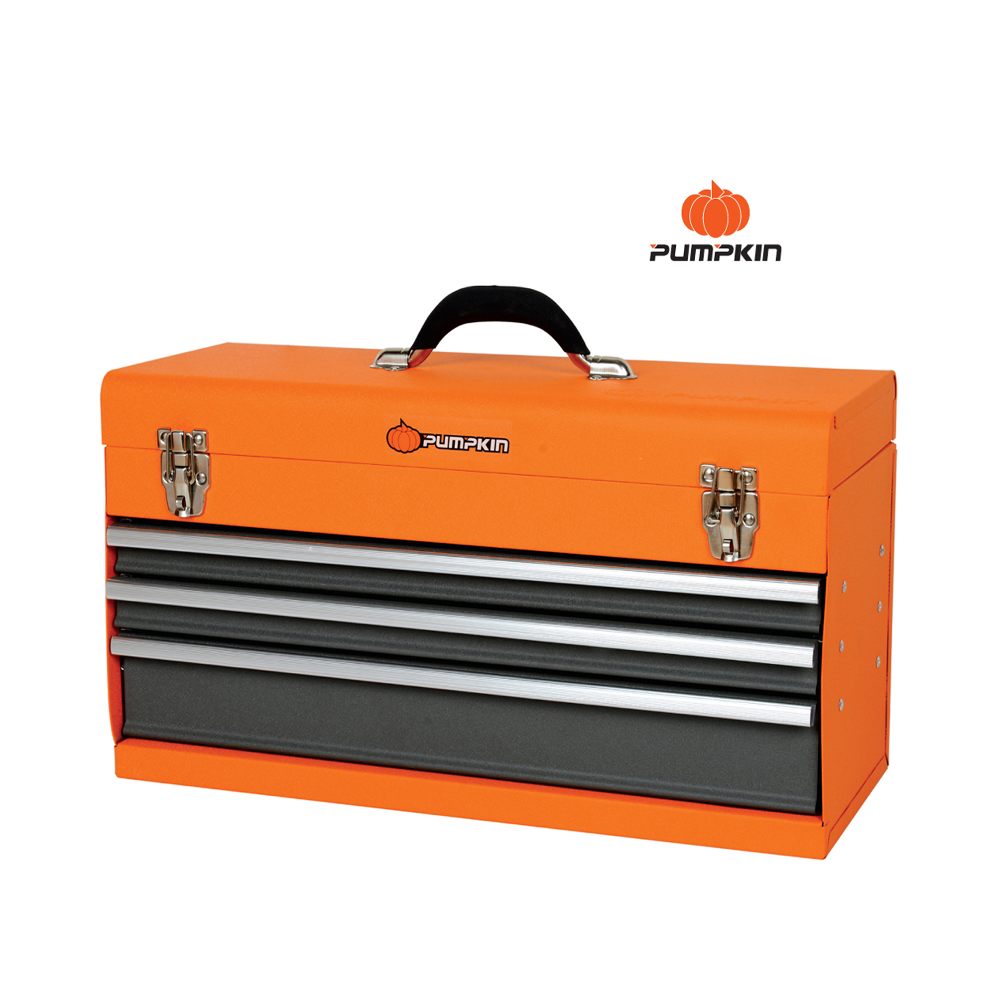 Pumpkin Tool Box with 3 Drawers, Top Cover 21 “TB21C, 20737