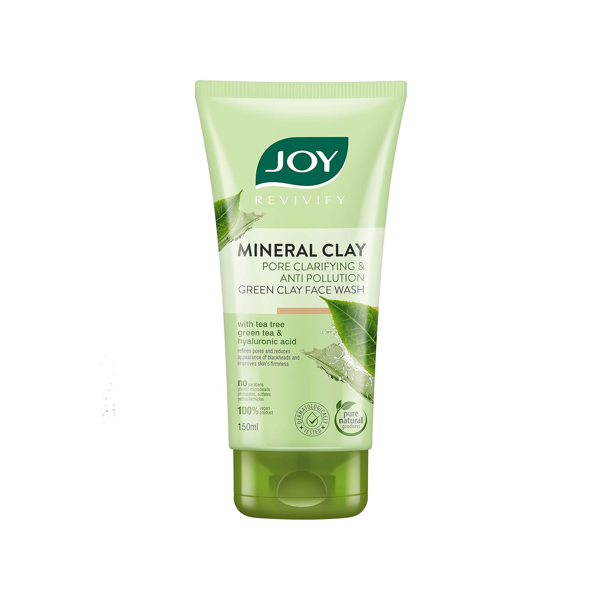 Joy Revivify - Mineral Clay - Pore Clarifying & Anti Pollution - Green Clay Face Wash - Pure Natural Goodness - 150ml