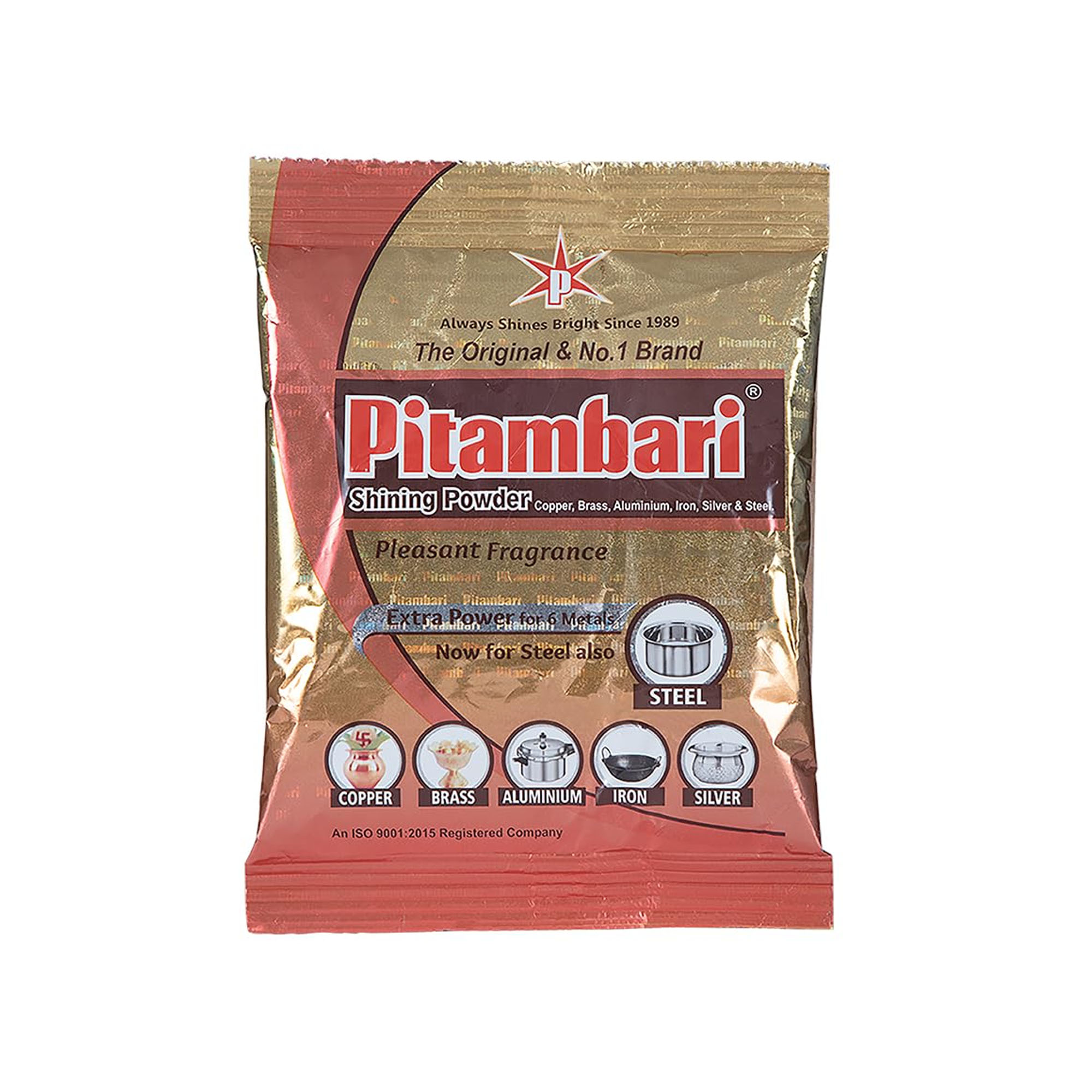 Pitambari Shining Powder - Scrubber For Copper, Brass, Aluminum, Iron, Silver And Steel - 500g