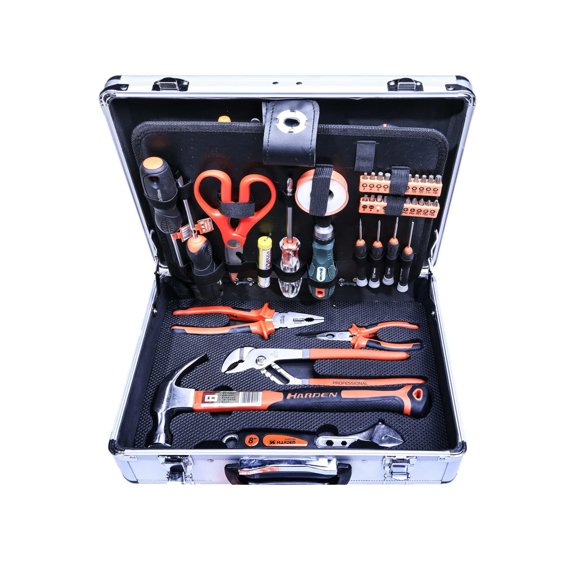 Harden 103Pcs Professional HAND Tools Set/Tool Box In Aluminium Case, 510703