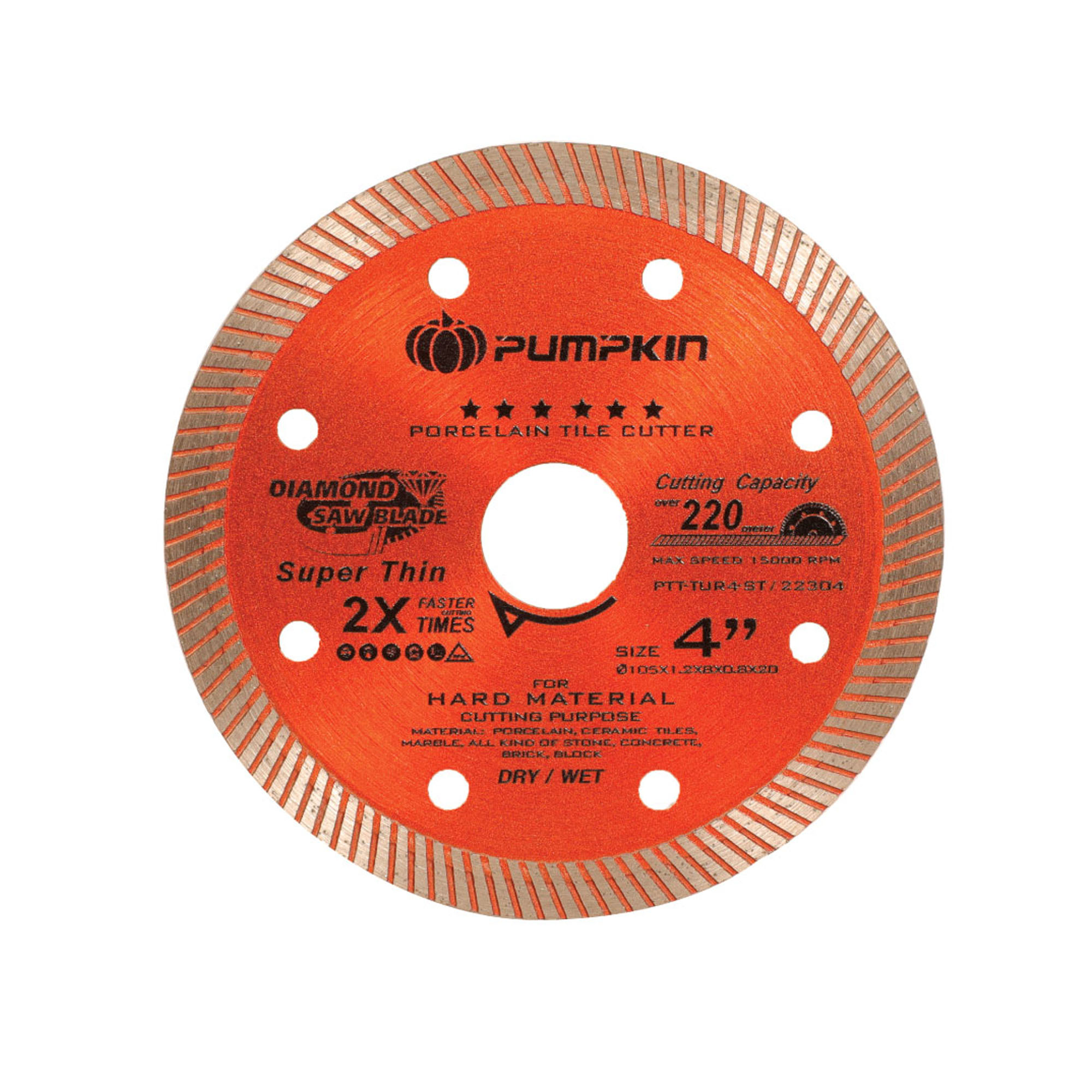 Pumpkin Diamond cutting disc -2 in 1 4" PUMPKIN 22304 / PTT-TUR4-ST Super Thin