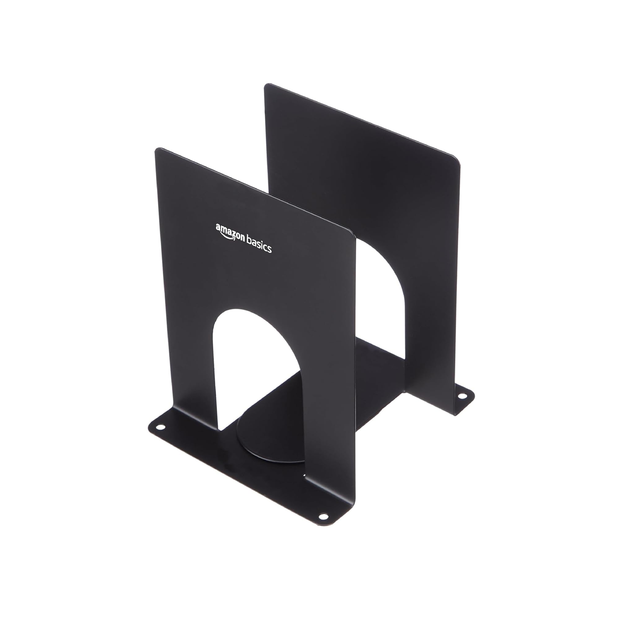 Amazon Basics MS Metal Bookend for Office, Home, Bedroom | Set of 2 | Black