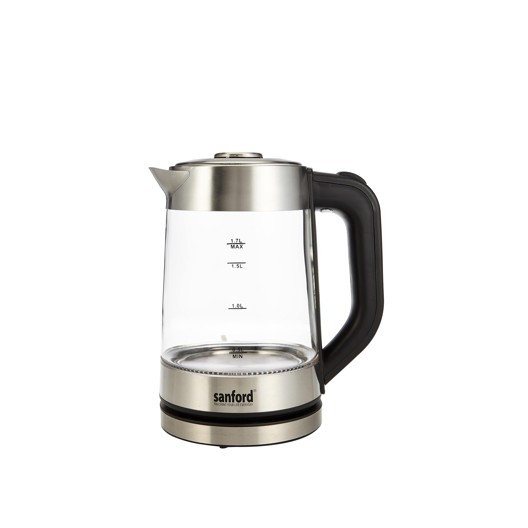 Sanford Glass Electric Kettle (SF3350EK) with Secure Grip, 1.7L