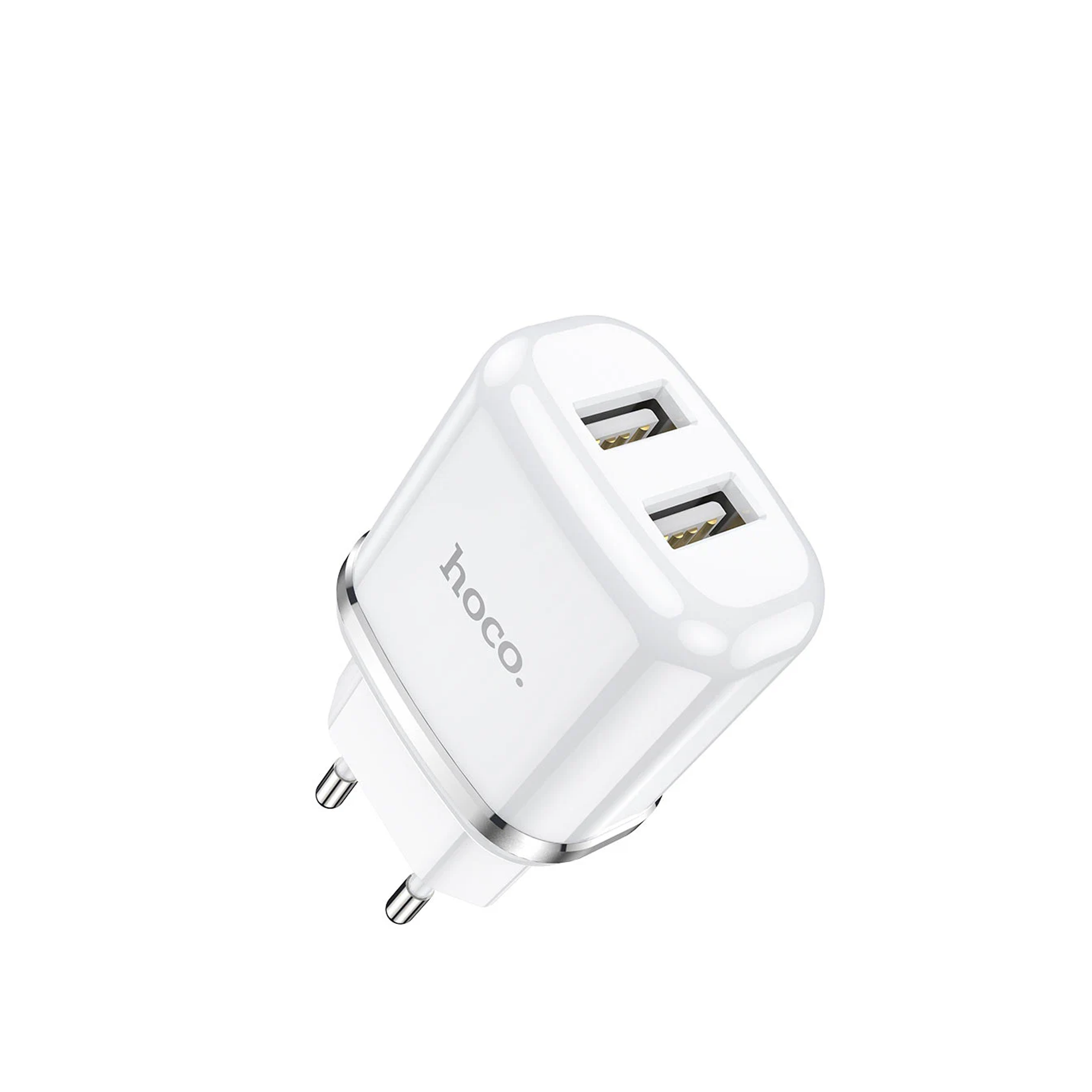 Hoco Dual Port USB Charger EU - N4 - White