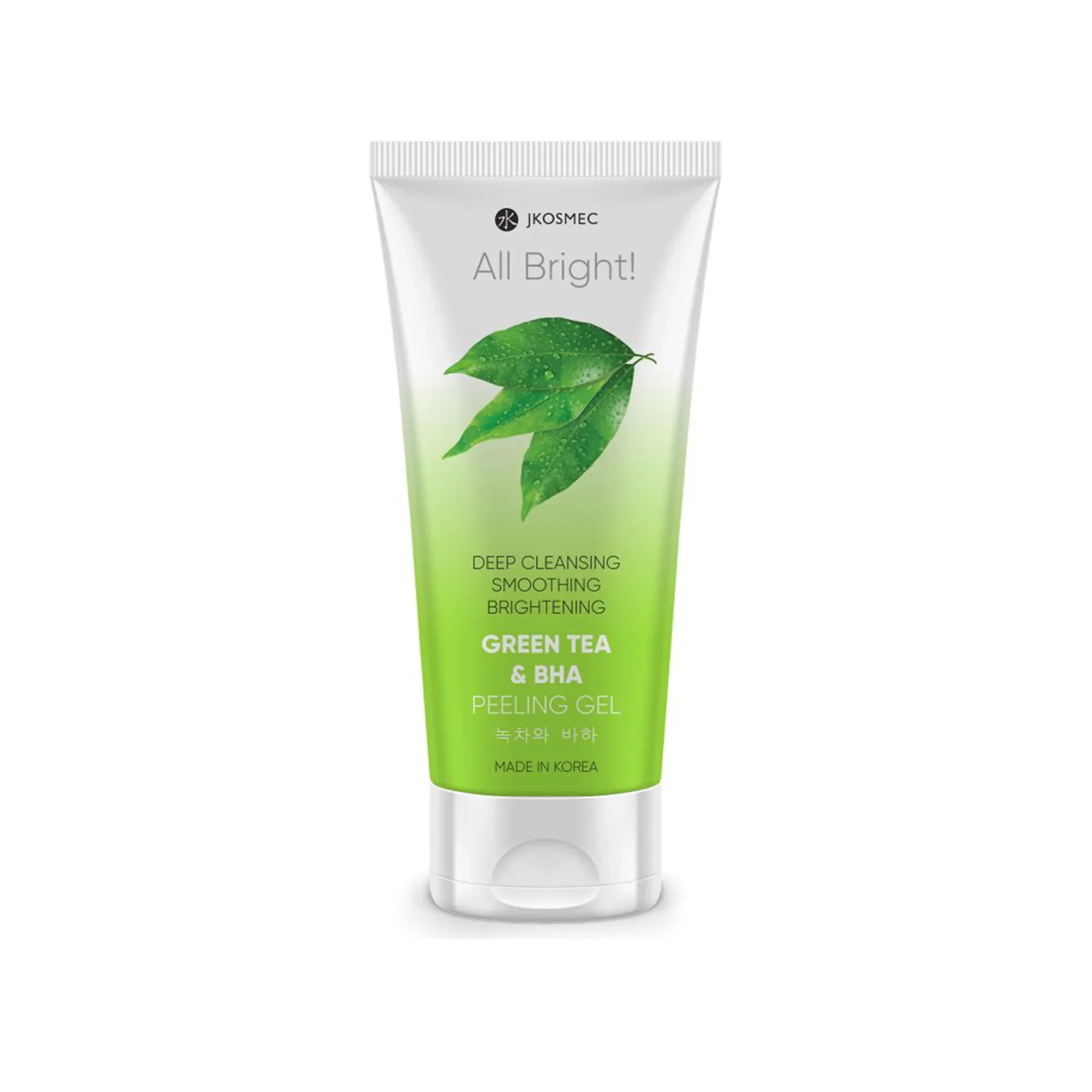 Korean Jkosmec All Bright Basic Green Tea And Bha Peeling Gel, 180ml