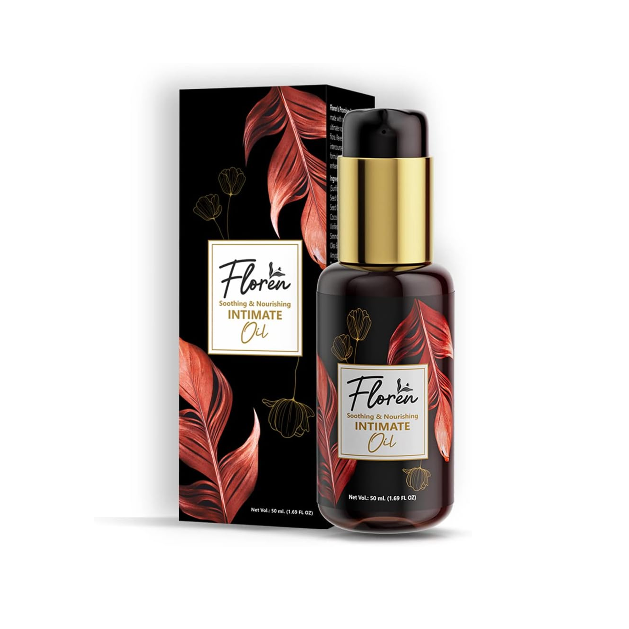 Floren Soothing & Nourishing Intimate Oil for Women Intimate Hygiene Care, Anti-Bacterial Properties Prevents Odour & Infections