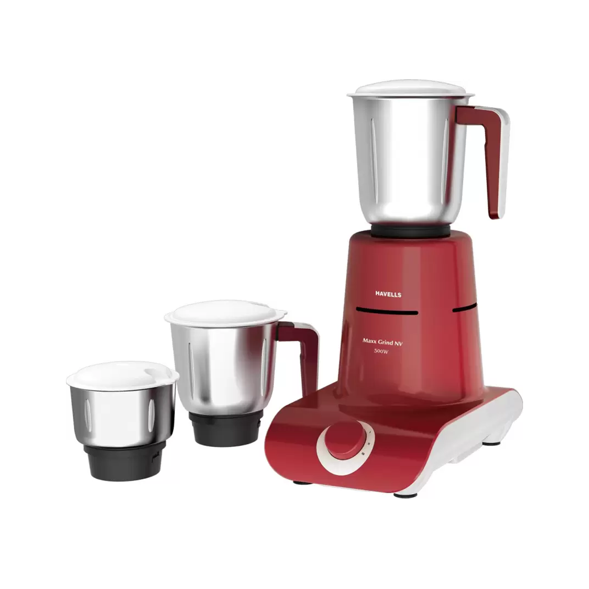 Havells Maxx Grind NV 500W 3 Jar Mixer Grinder - Red