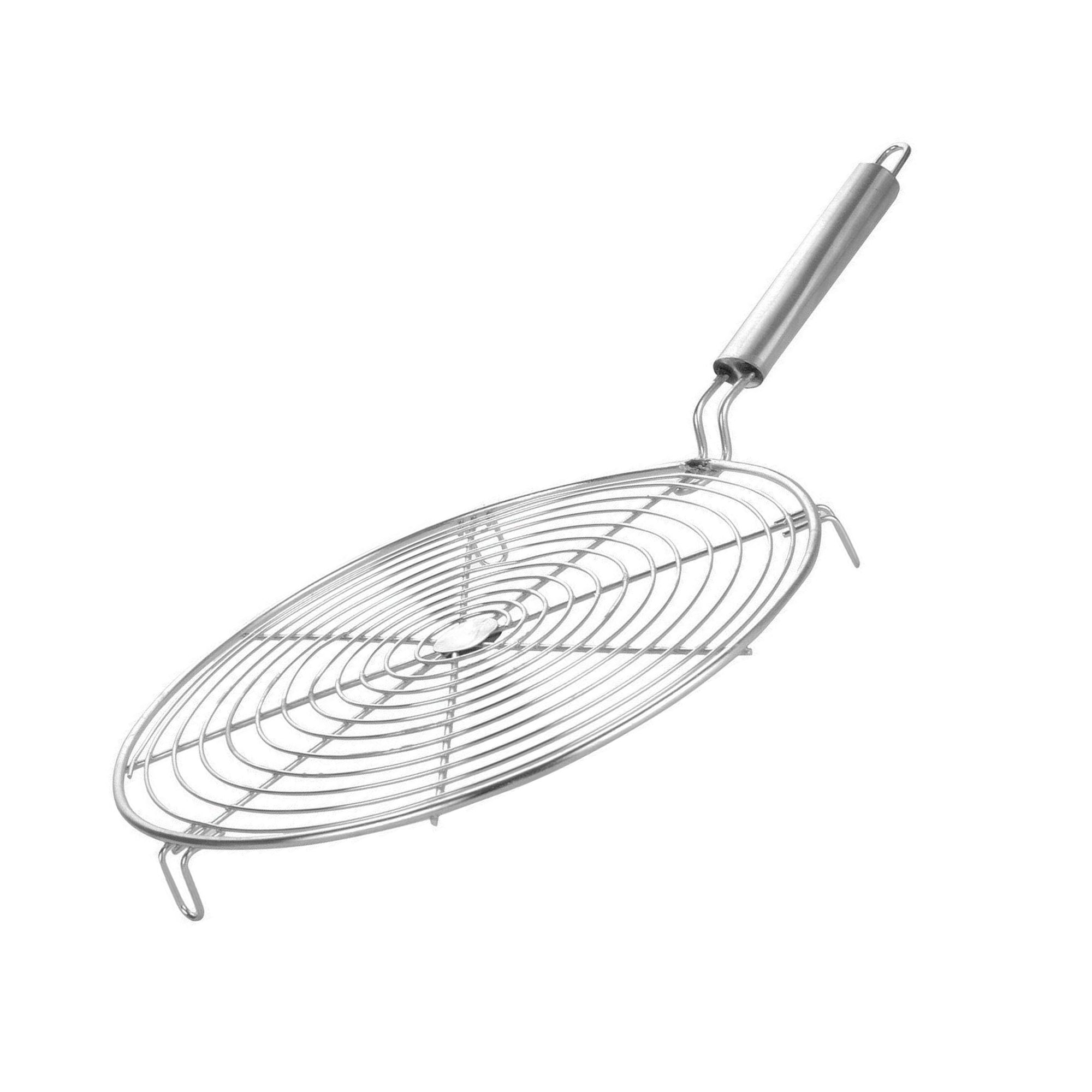 Round Roasting Net Stainless Steel Wire Roaster with Handle with Roasting Net