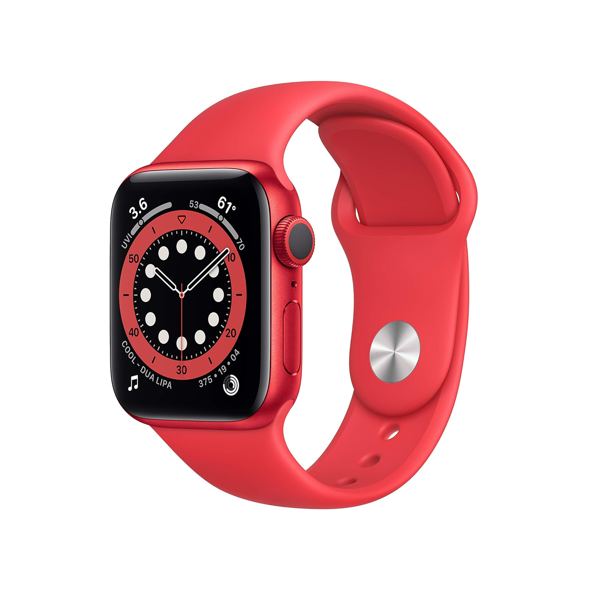 Apple Watch Series 6 (GPS) - Aluminum Case with Red Sport Band | 40mm