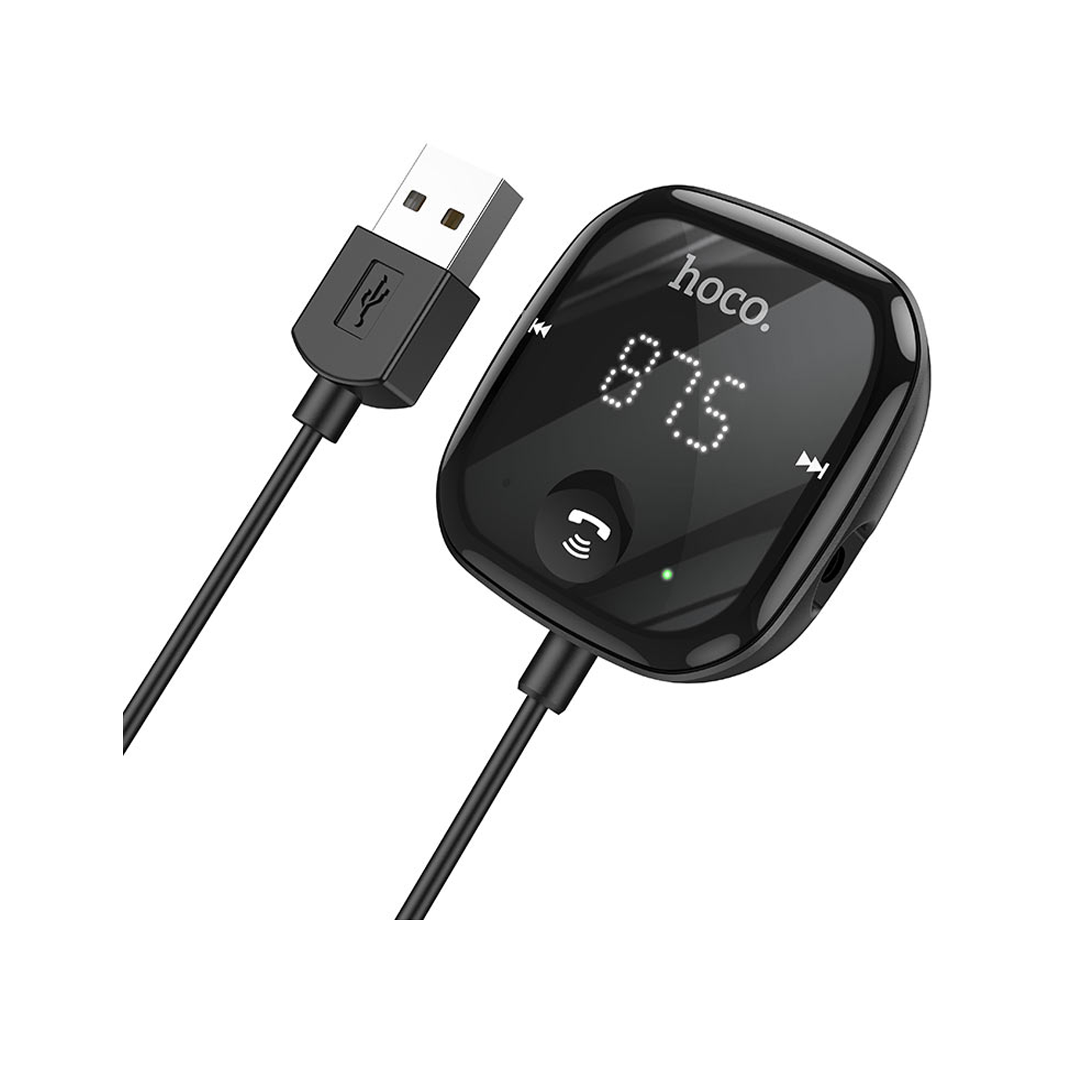 Hoco E65 Car Wireless FM Transmitter - Black