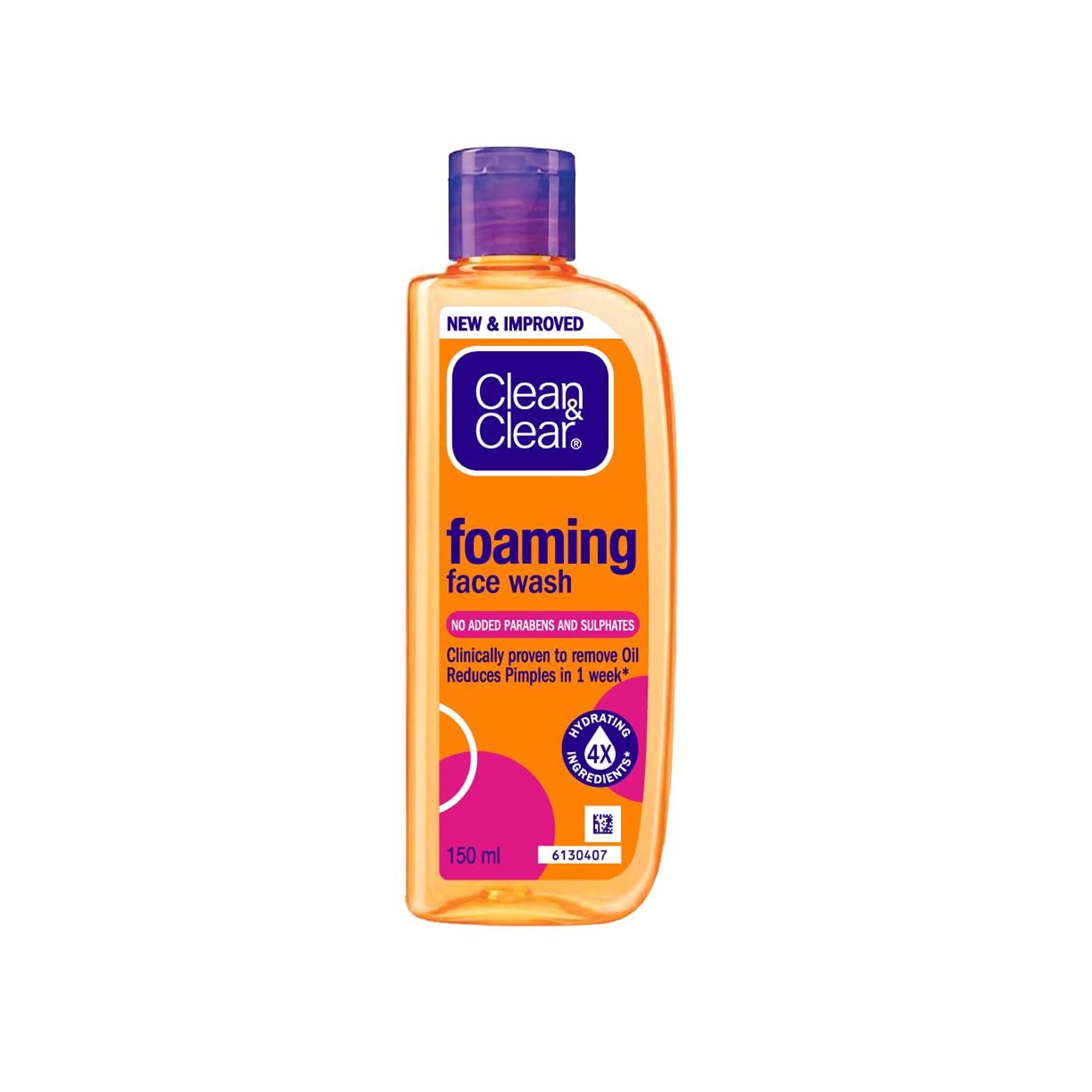 Clean & Clear Foaming Face Wash - Oil Free Won't Clog Pores - Gently Removes Dirt, Oil & Pimple Causing Germ - 100g