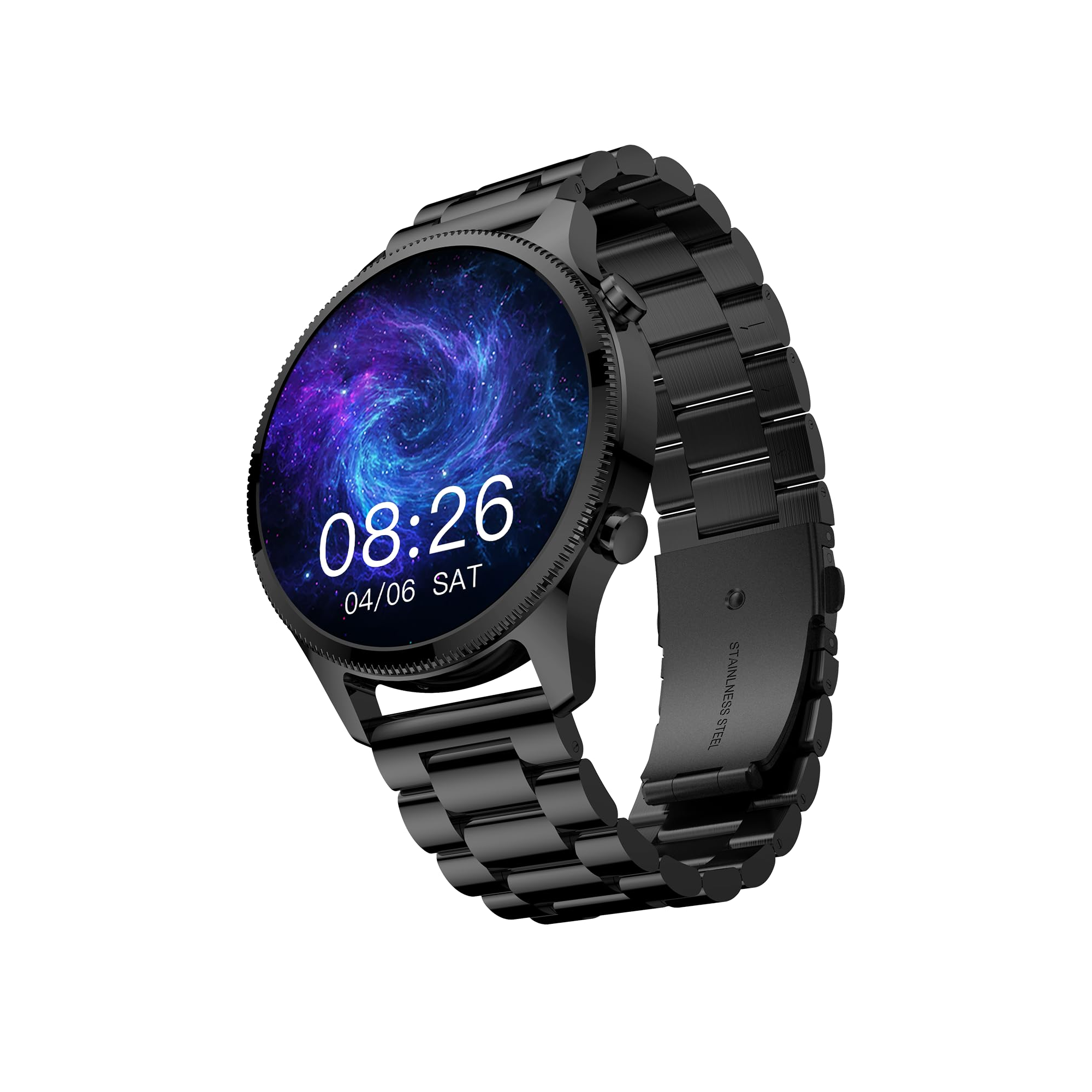 Noise Halo Plus 1.46" Super AMOLED Display Elite Smart Watch, Bluetooth Calling, Stainless Steel Build, Always on Display, Upto 7 Days Battery (Elite Black)