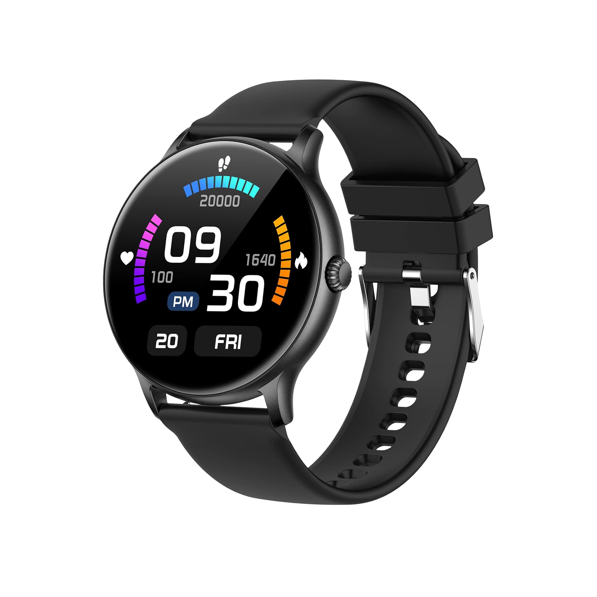 Fire-Boltt Phoenix Smart Watch with Bluetooth Calling - Sports Modes, 240 * 240 PX High Res with SpO2, Heart Rate Monitoring & IP67 Rating (Black)