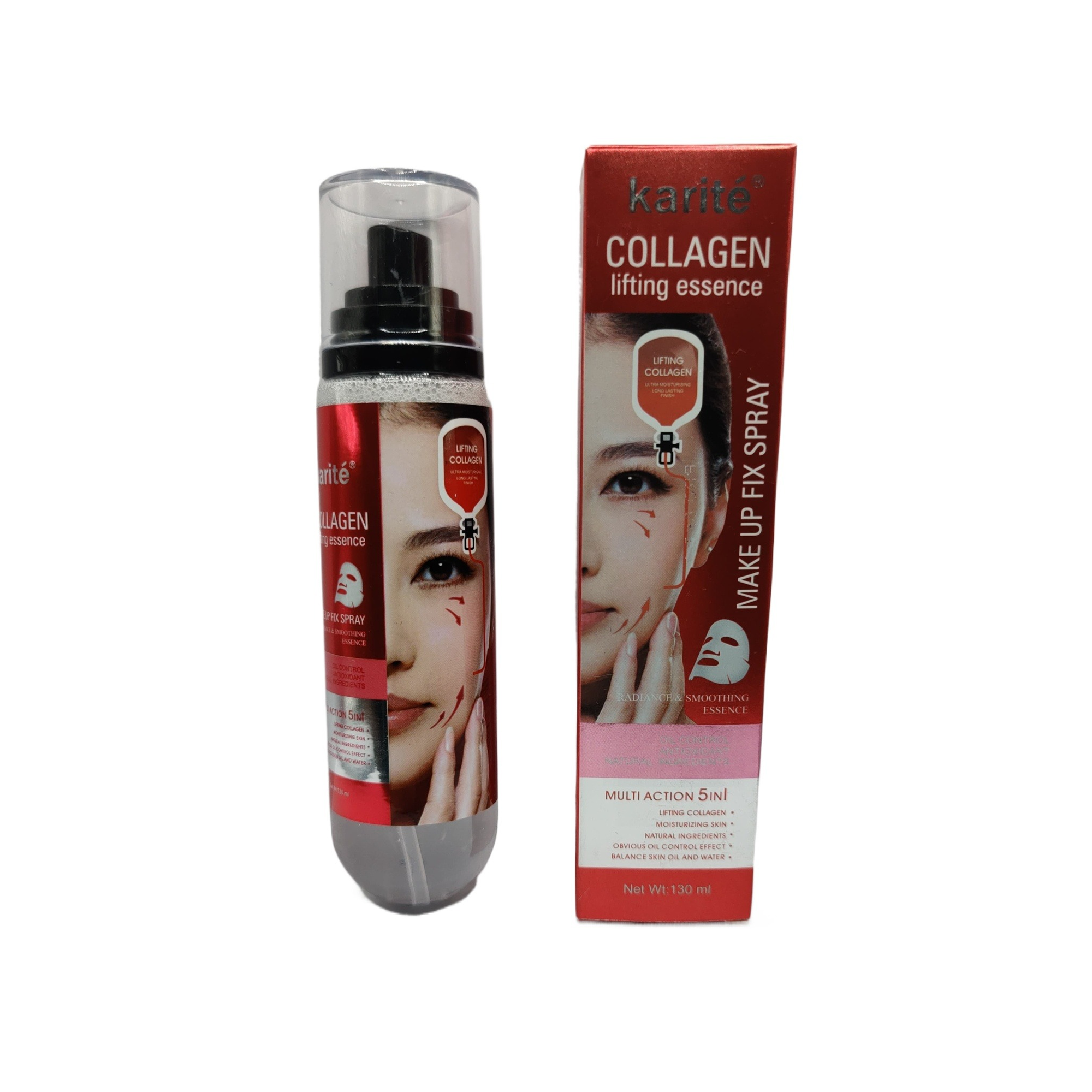 Karite Collagen Lifting Essence, Make up Fix Spray, Radiance And Smoothing Essence, 130ml (2182-47B)