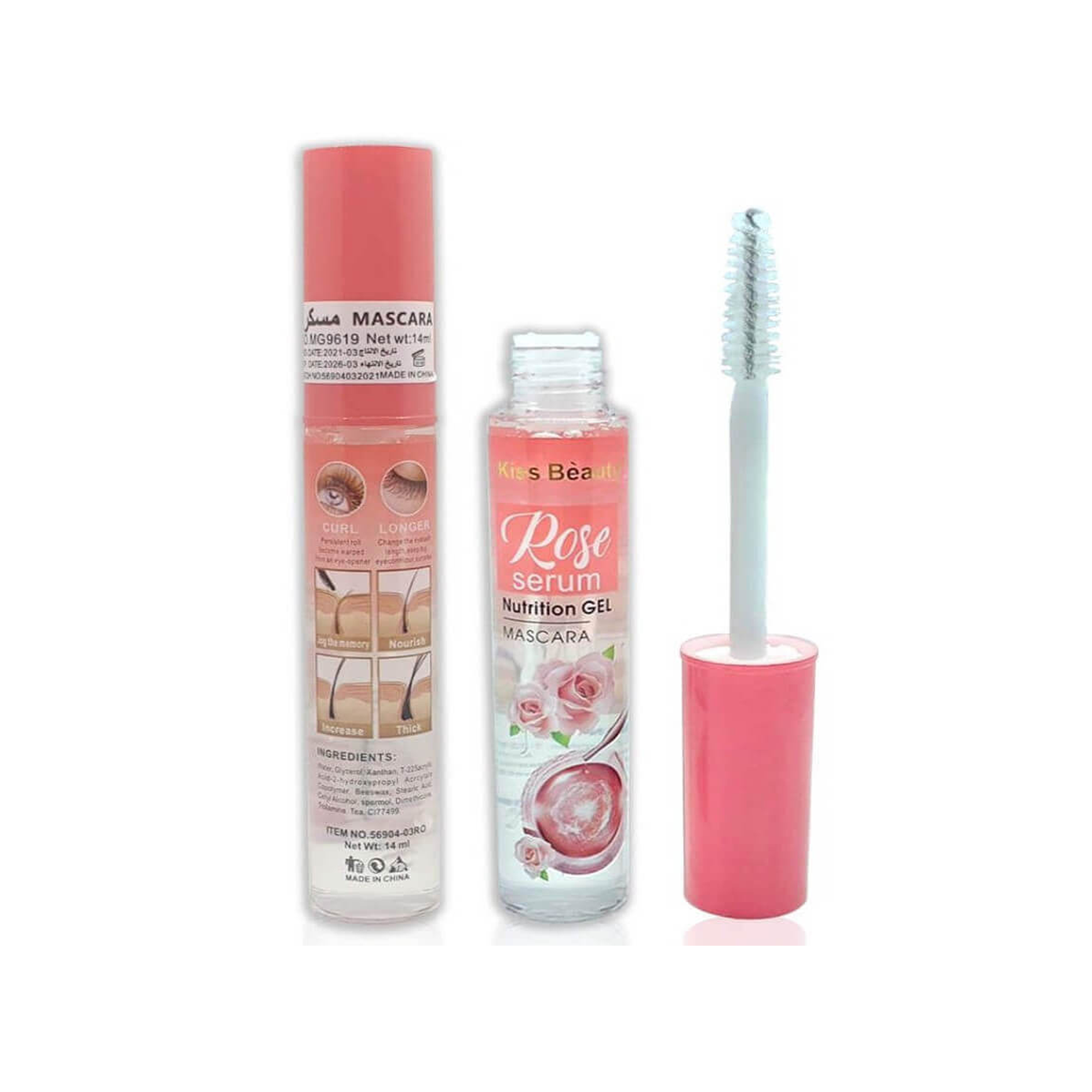 Kiss Beauty Rose Serum Nutrition Gel Mascara - 14ml(56904-03RO)