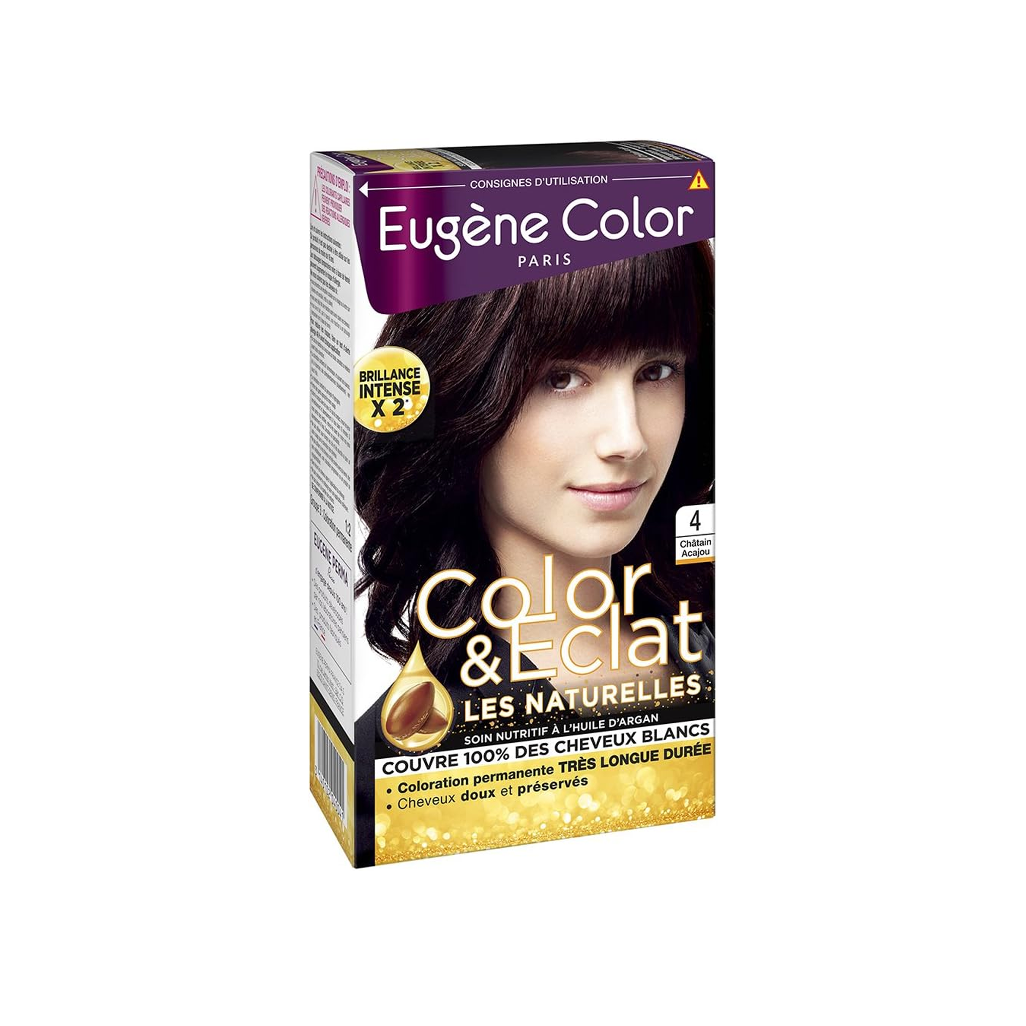 Eugene Color & Eclat Les Naturelles, Chatain Acajou, 33ml, 67ml, 15ml