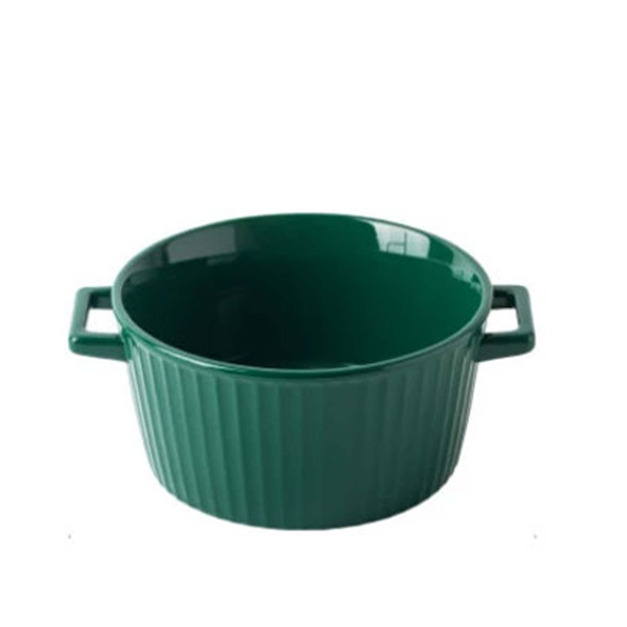 Ceramic Casserole - Serving Bowl - Dark Green