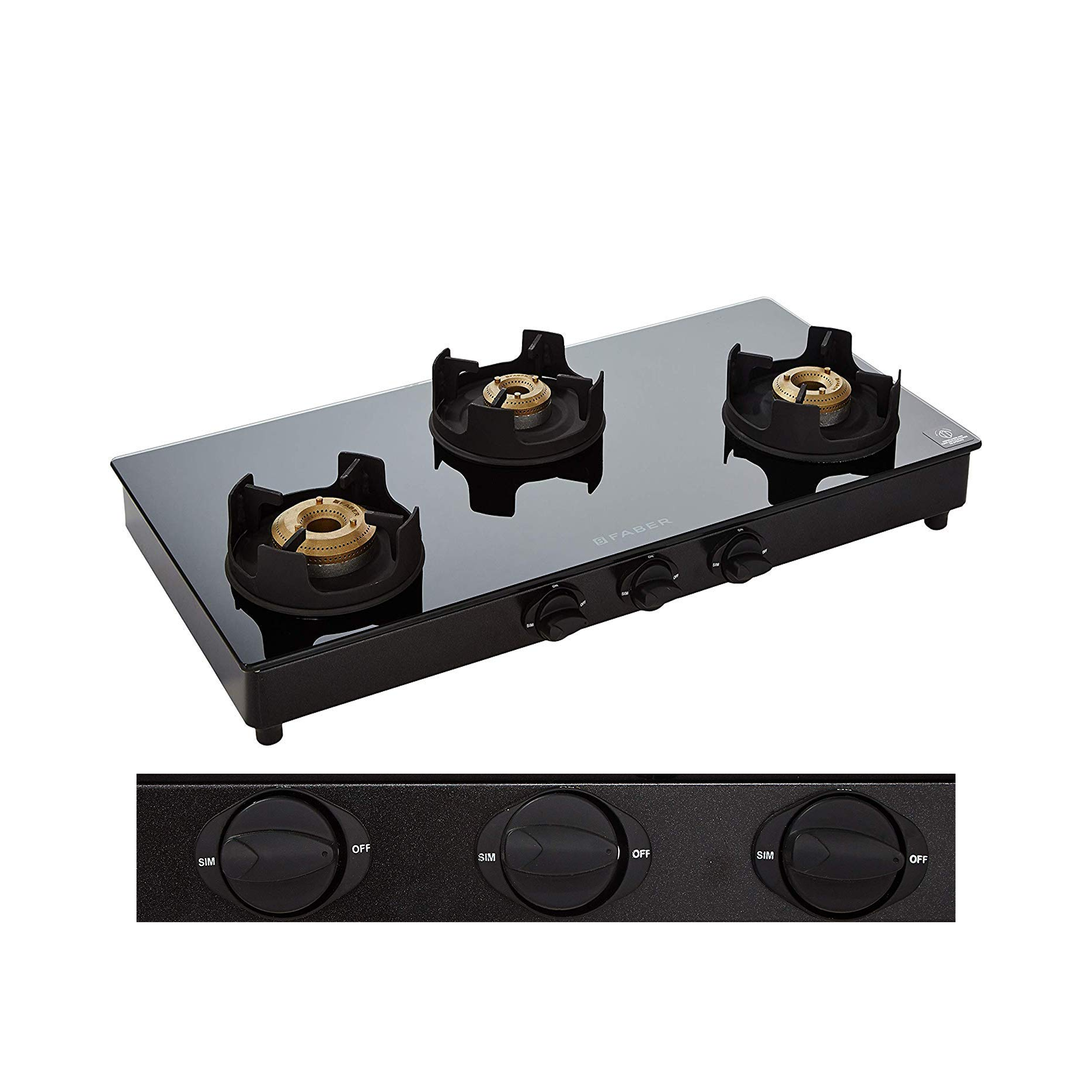 Faber Hob Cooktop Onyx 3BB BK CI - 106.0522.097