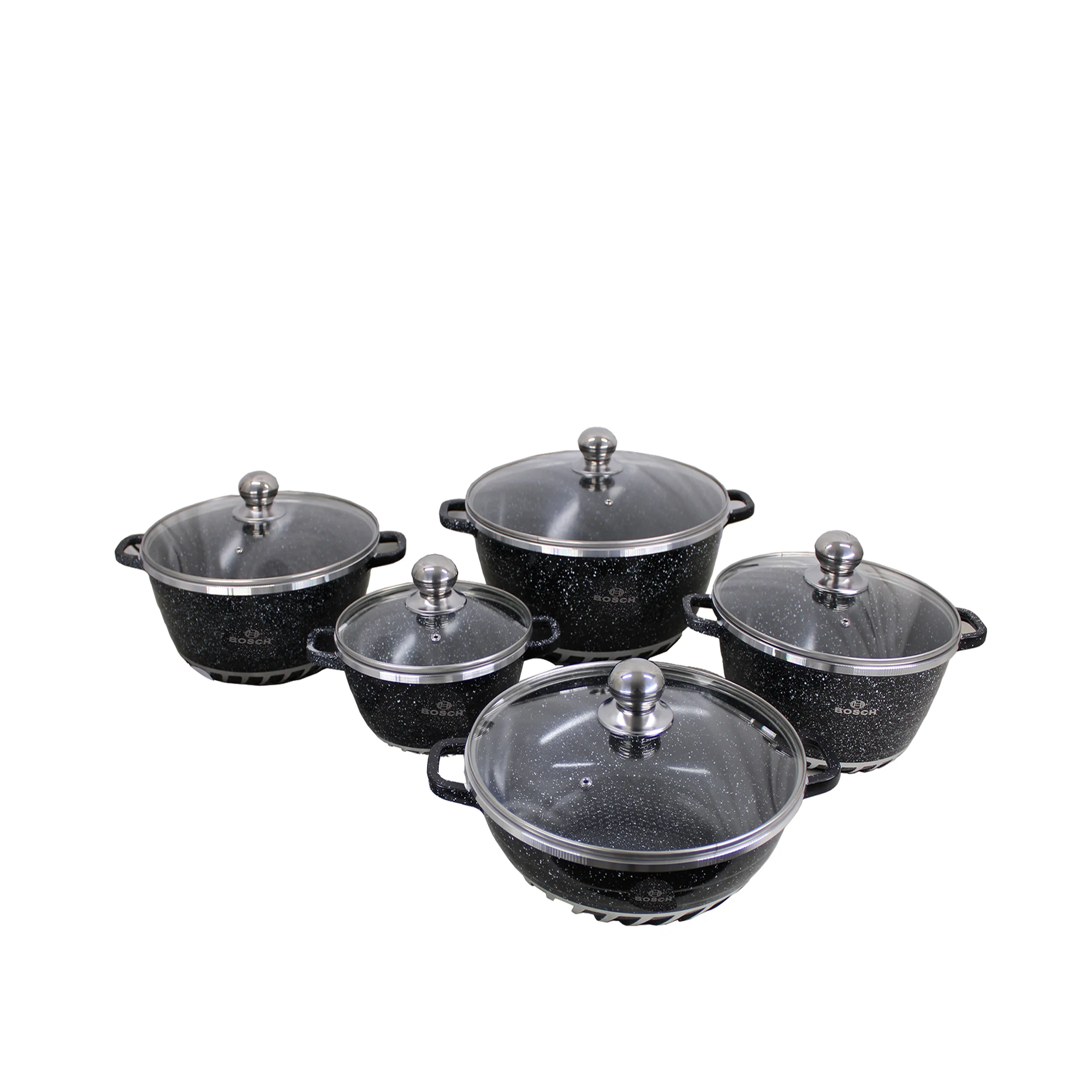 10 Pieces Bosch Die Cast Aluminium Granite Non Stick Cookware Set