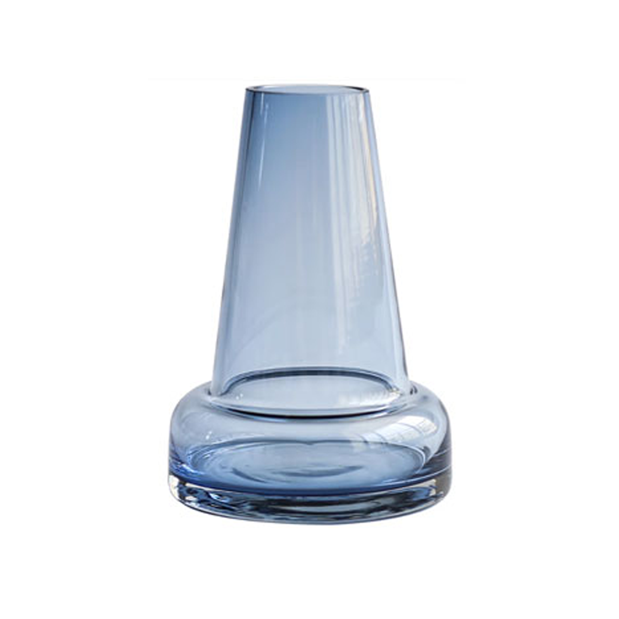 Lighthouse Glass Vase, Home Decoration Bottle Flowerpot - Blue