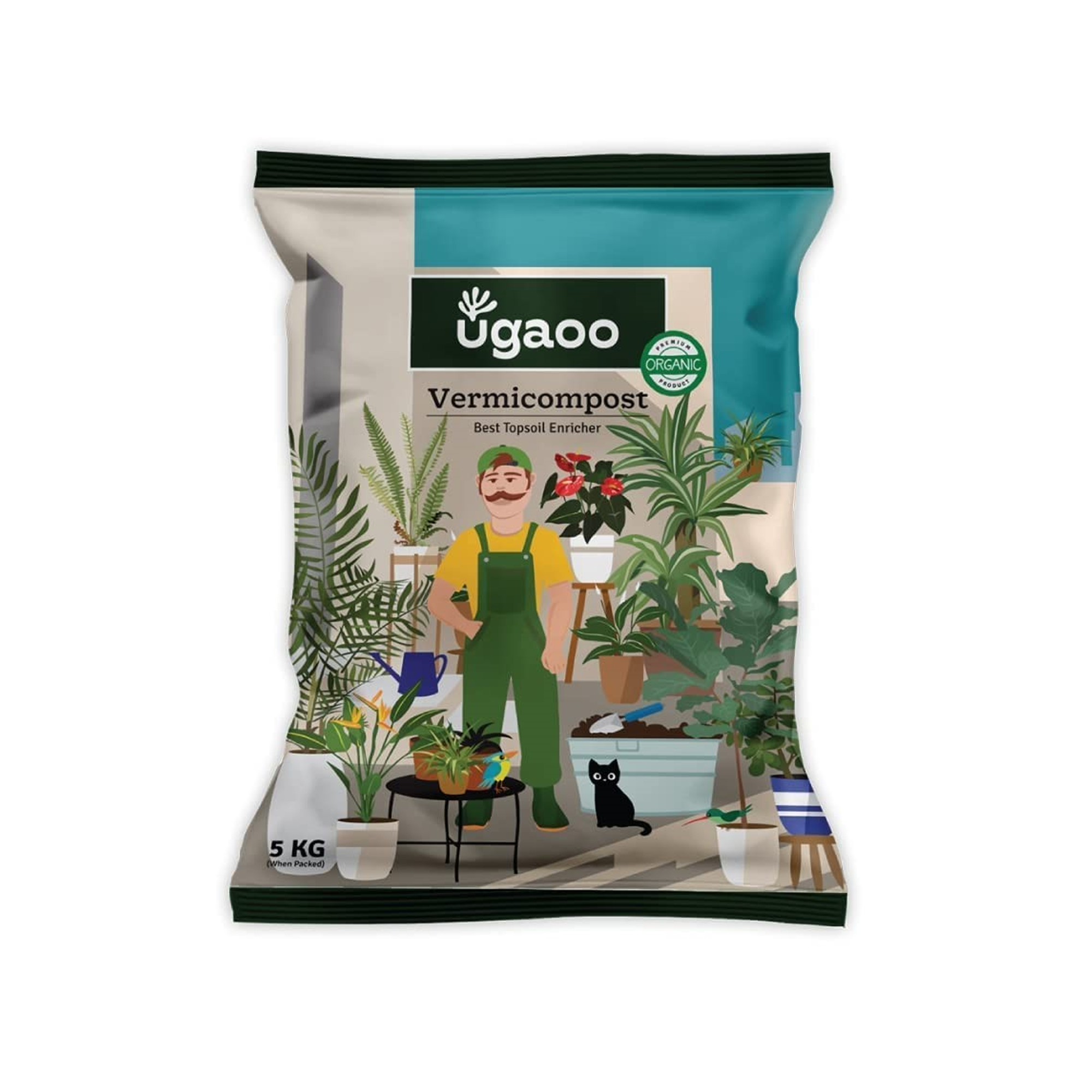 Ugaoo Vermicompost For Plants - Organic Fertilizer & Manure - B098TG446Y - 5kg