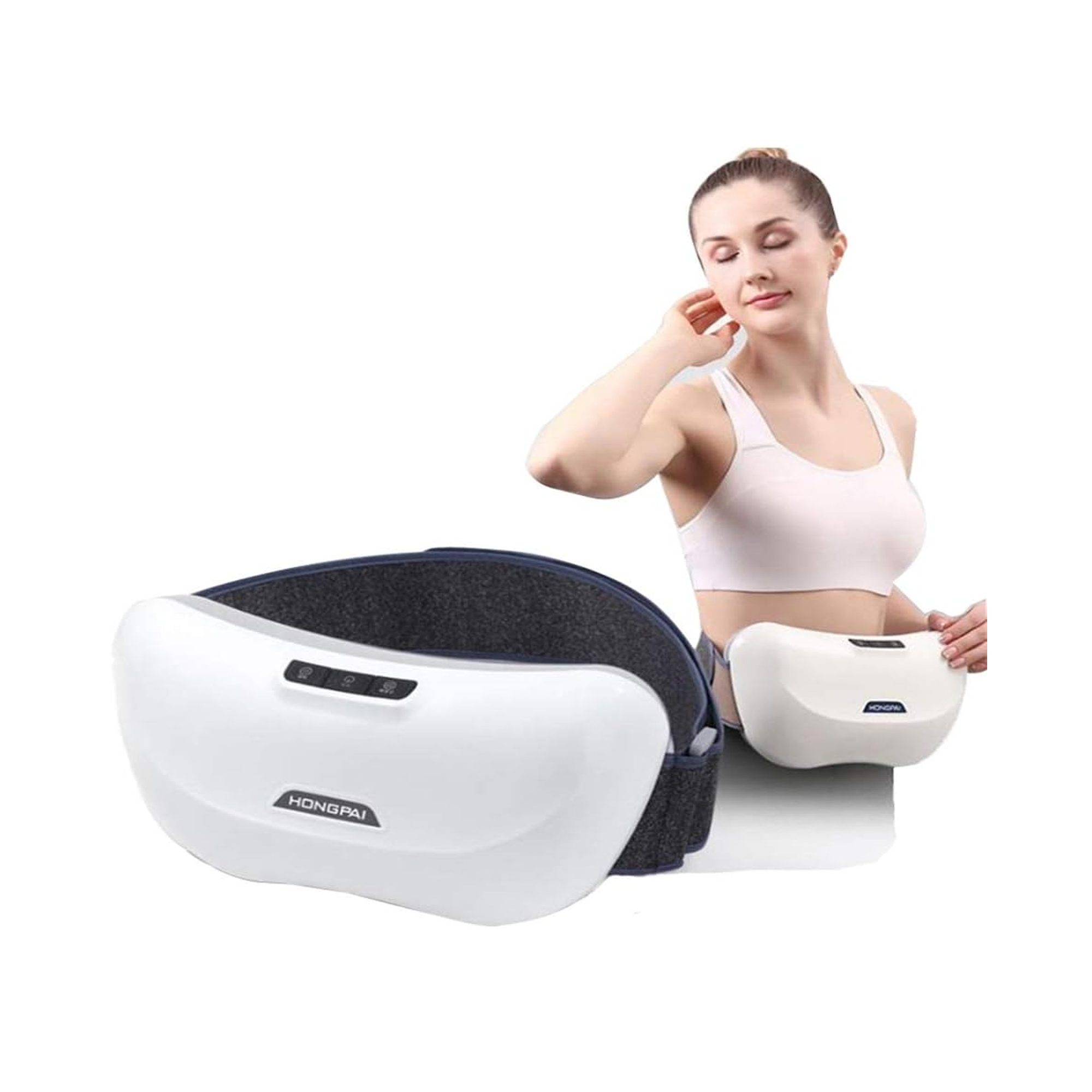 TKT Electric Abdominal Massager Warm Palace Warming Stomach Slimming Kneading Massage Belt Hot Moxibustion Vibration Massageador