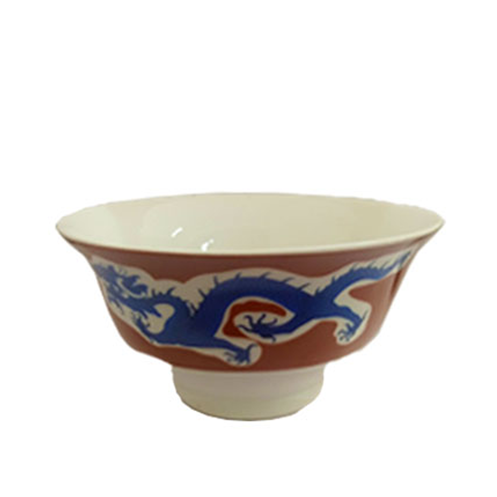 Ceramic Bowl, 1Pc - Brown Dragon