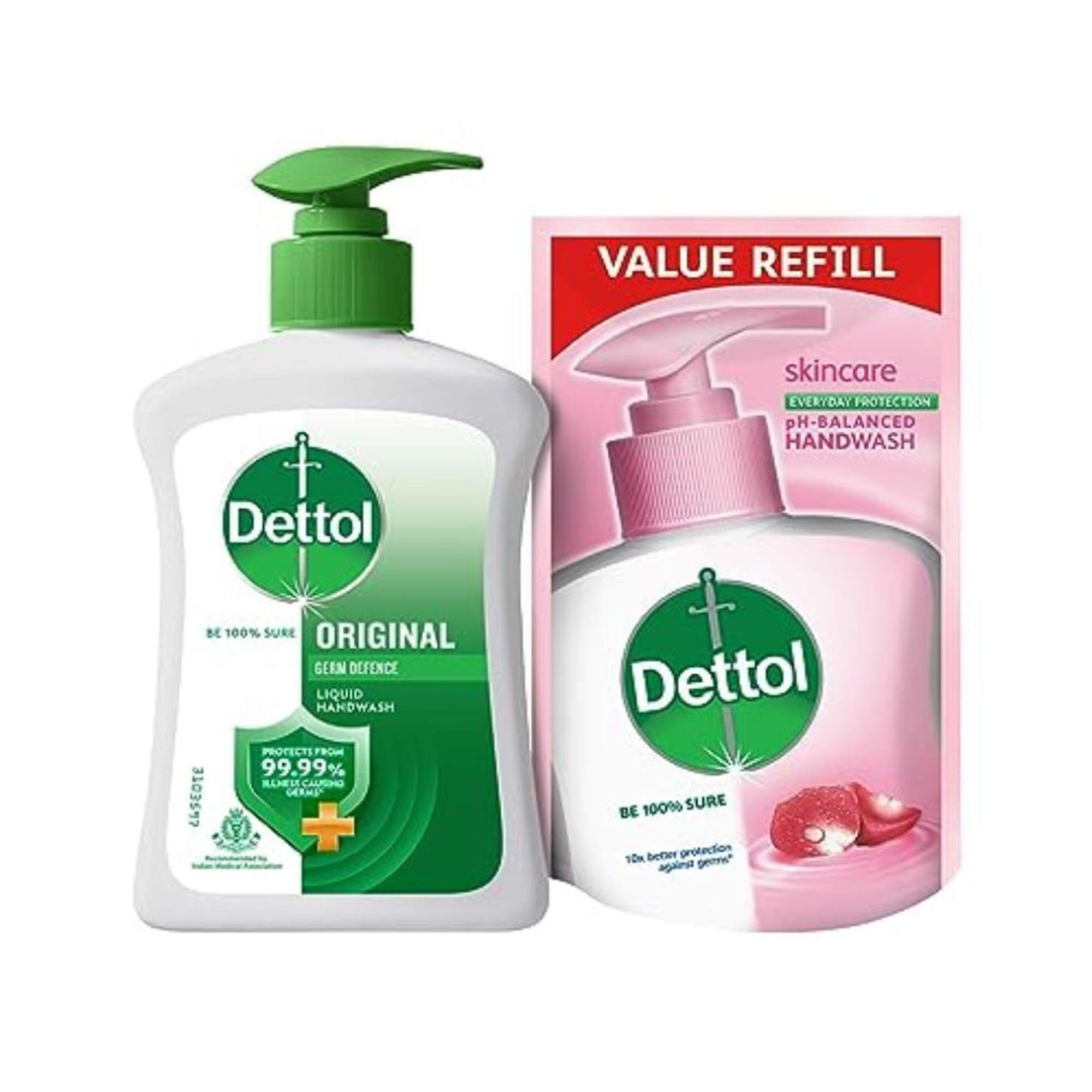 Dettol Sensitive Handwash - Everyday Protection - Free 175ml Refill - 200ml